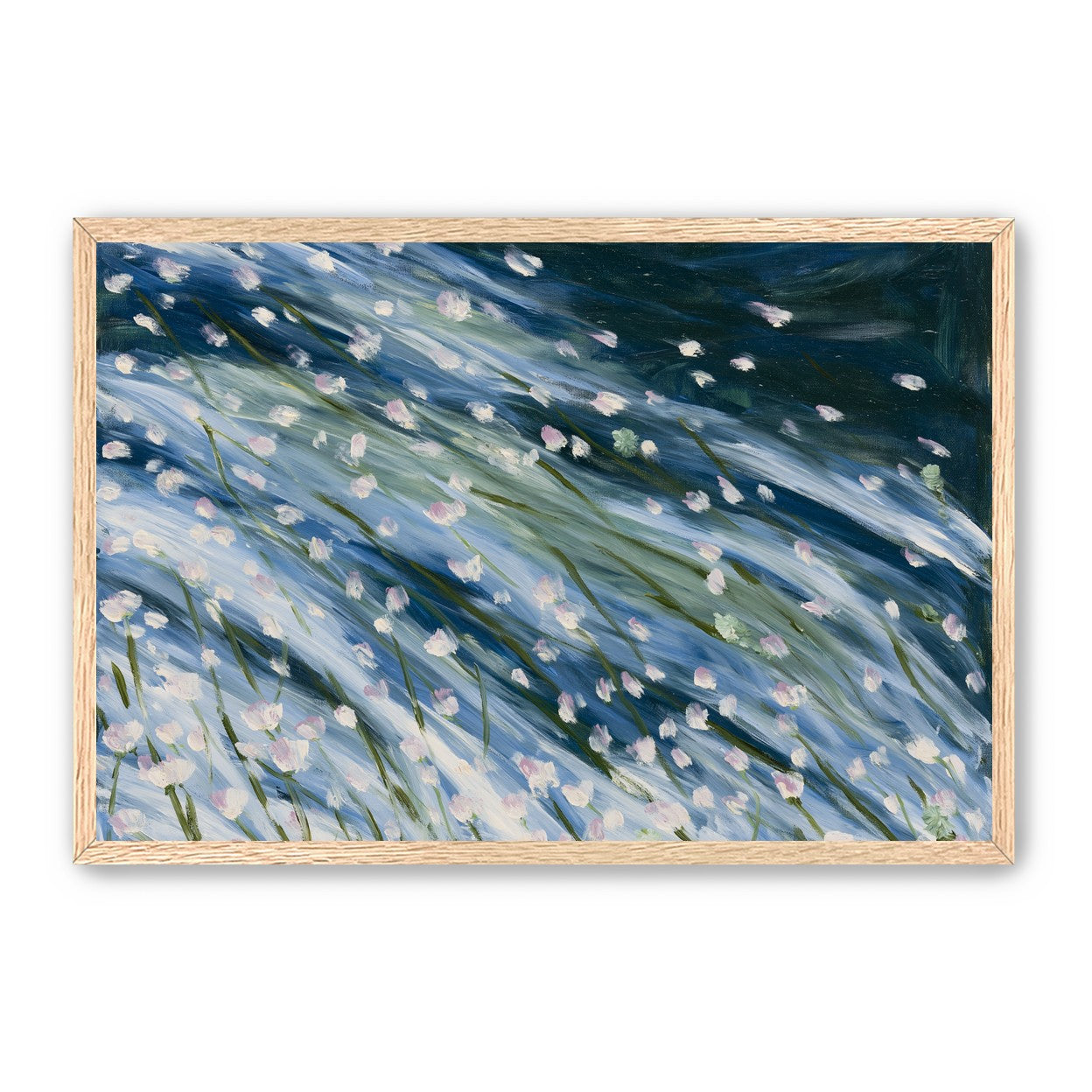 Flowers in a blue rush
