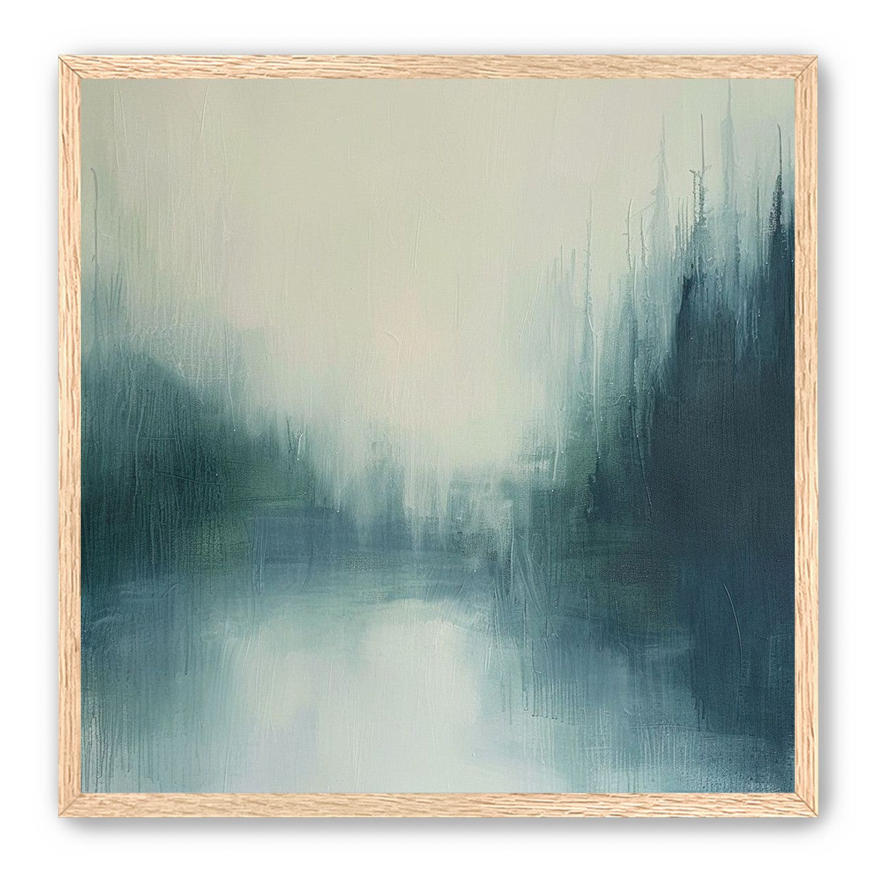 Pale sun over still water