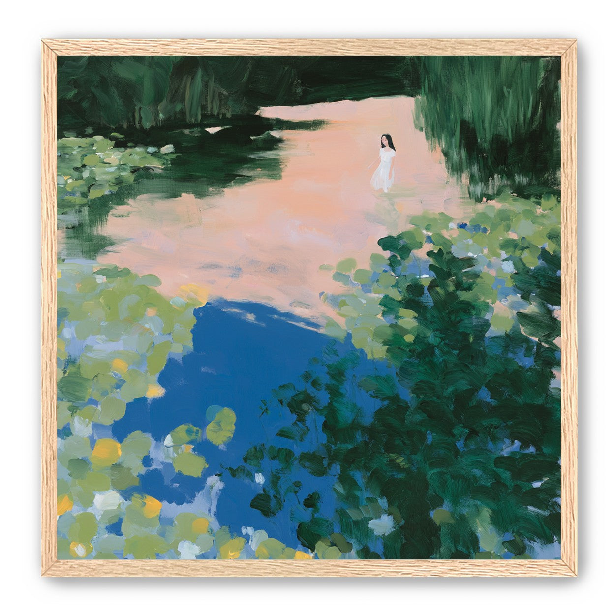 White dress in still water