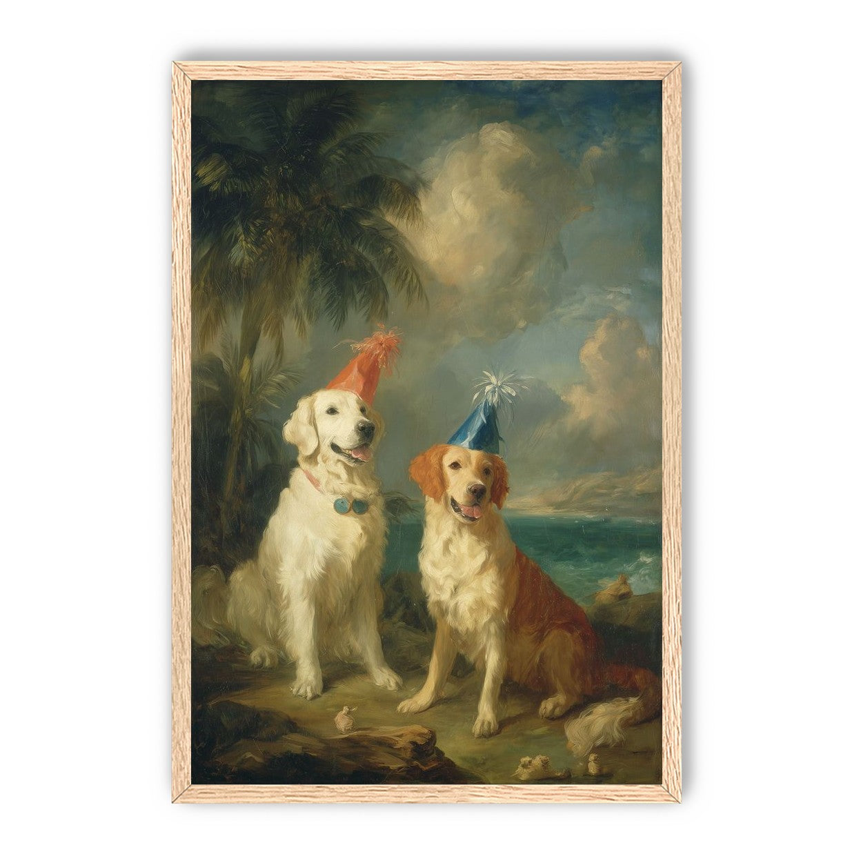 Party hats by the sea