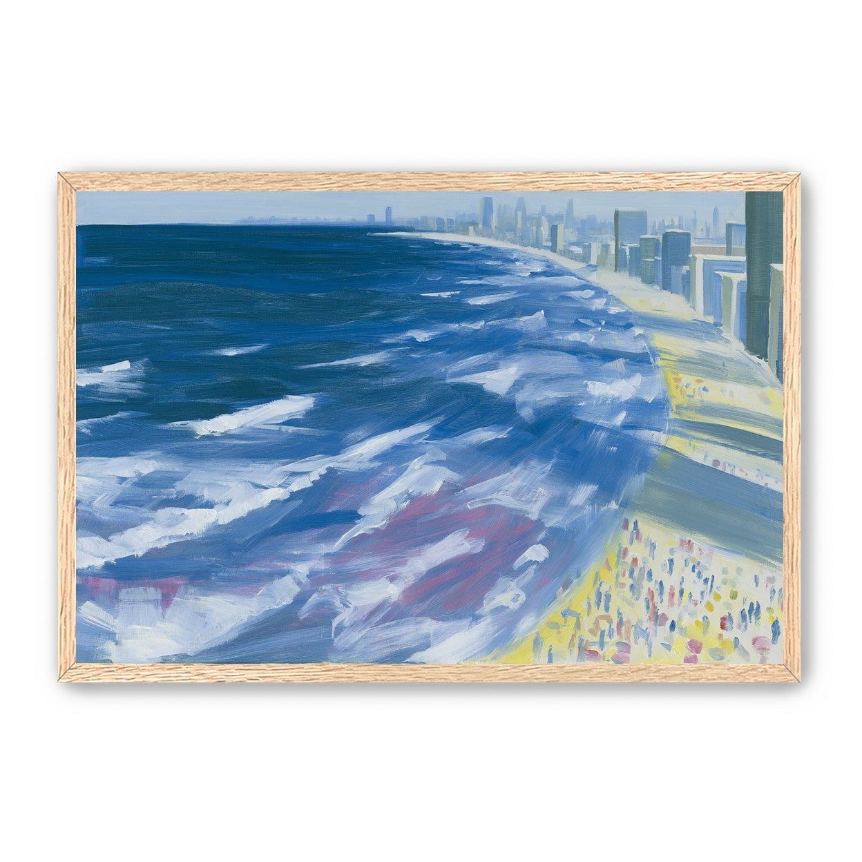 White surf along the skyline