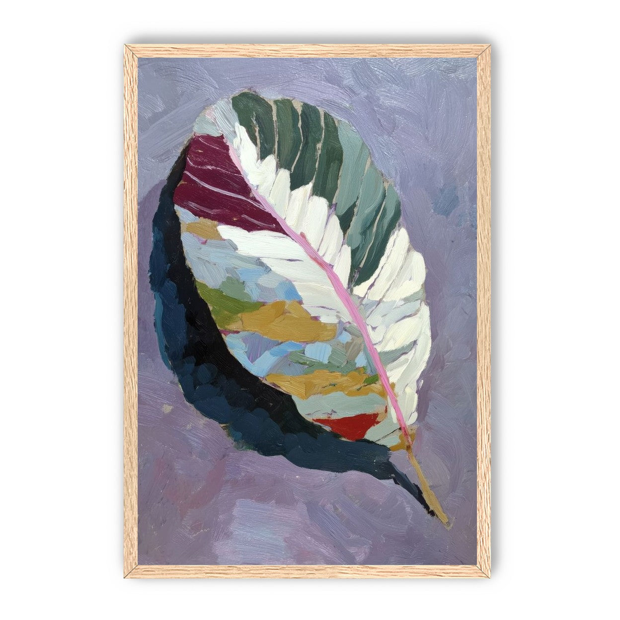 Leaf Form with Divided Color