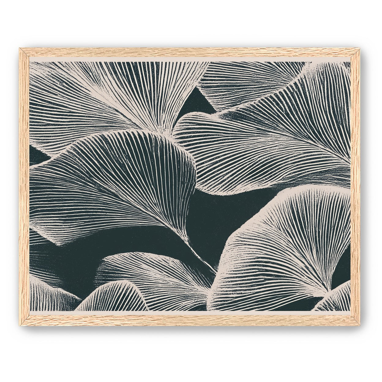 Pale veins on dark leaves