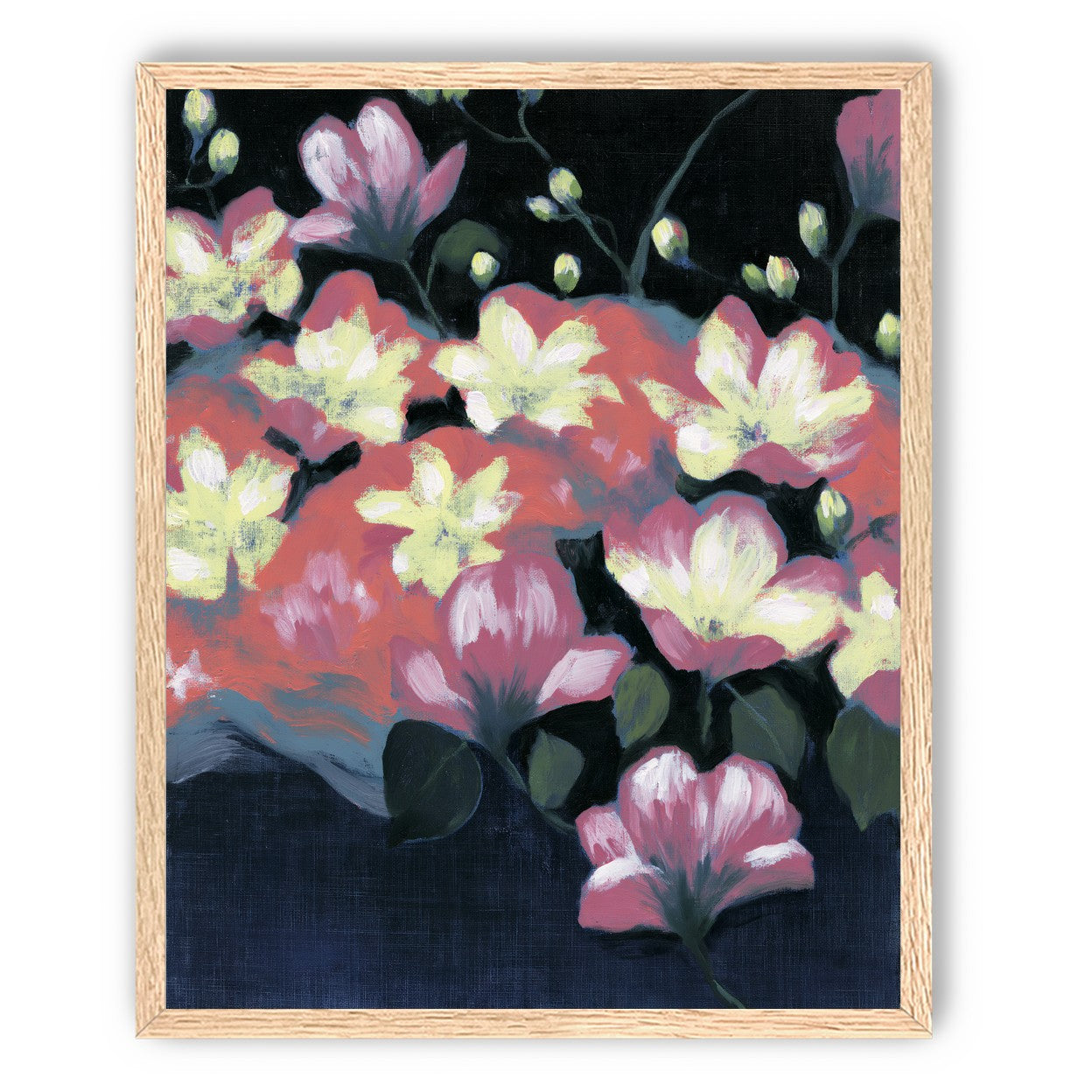 Flowers waking in the dark