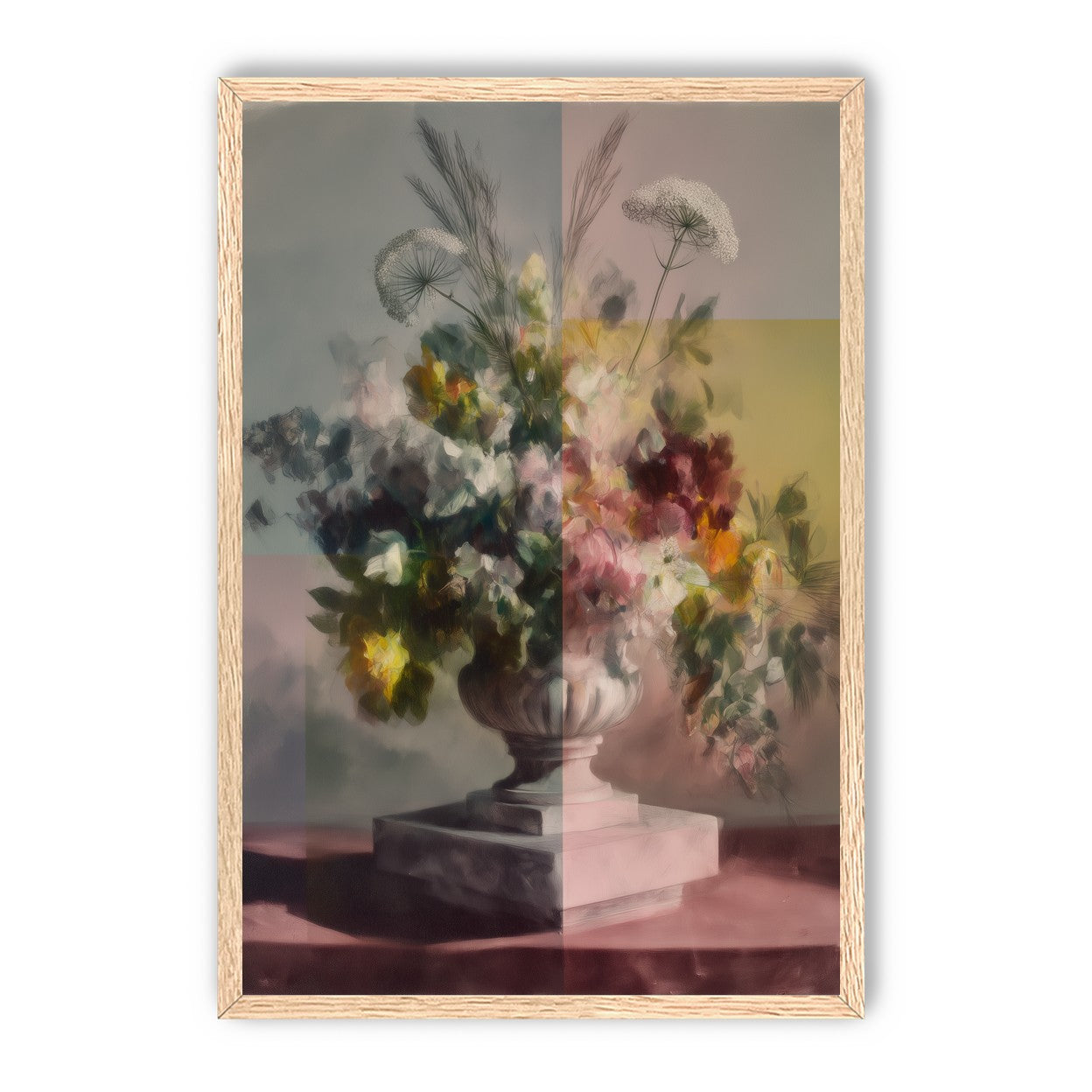 Bouquet in divided light
