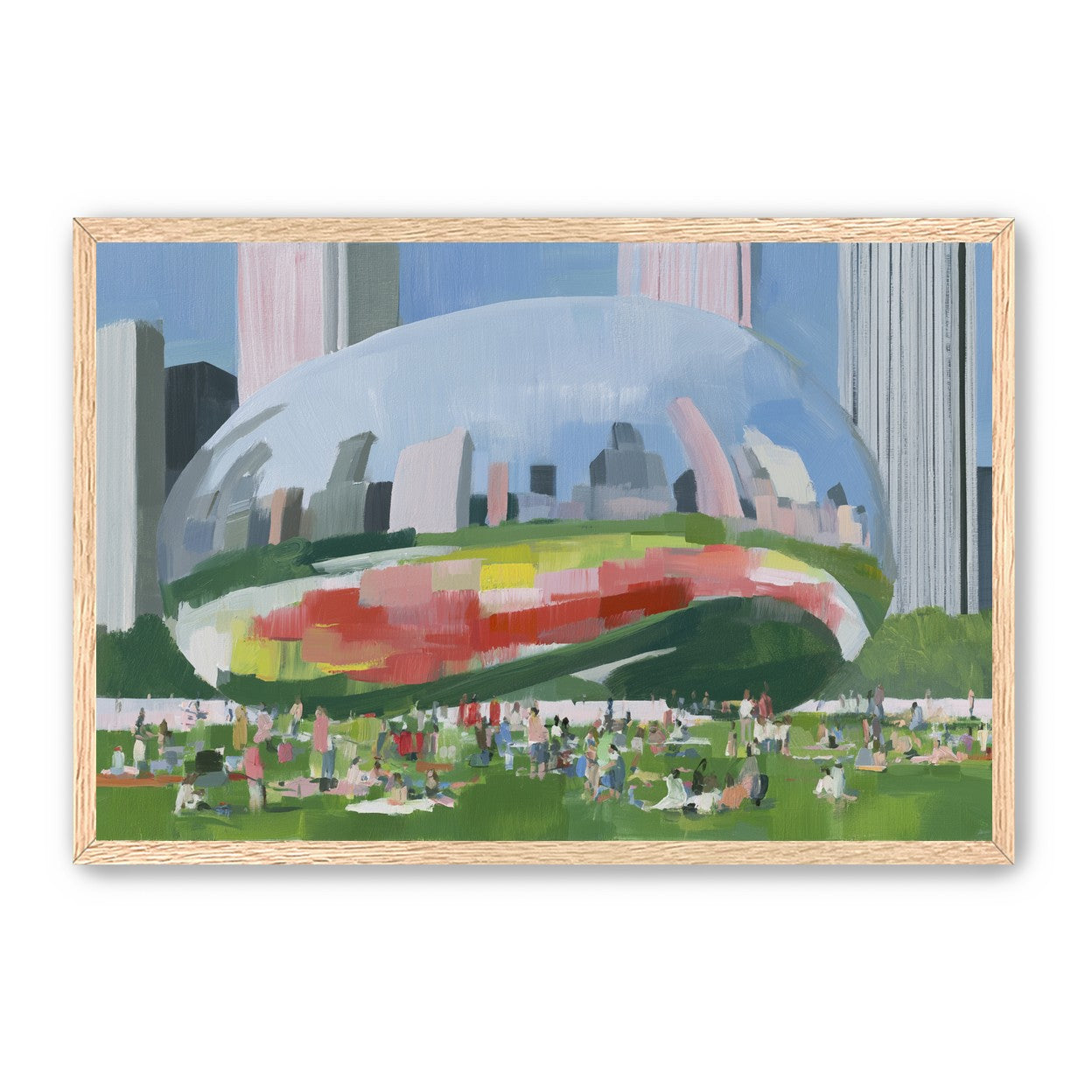 Picnic under the mirrored dome