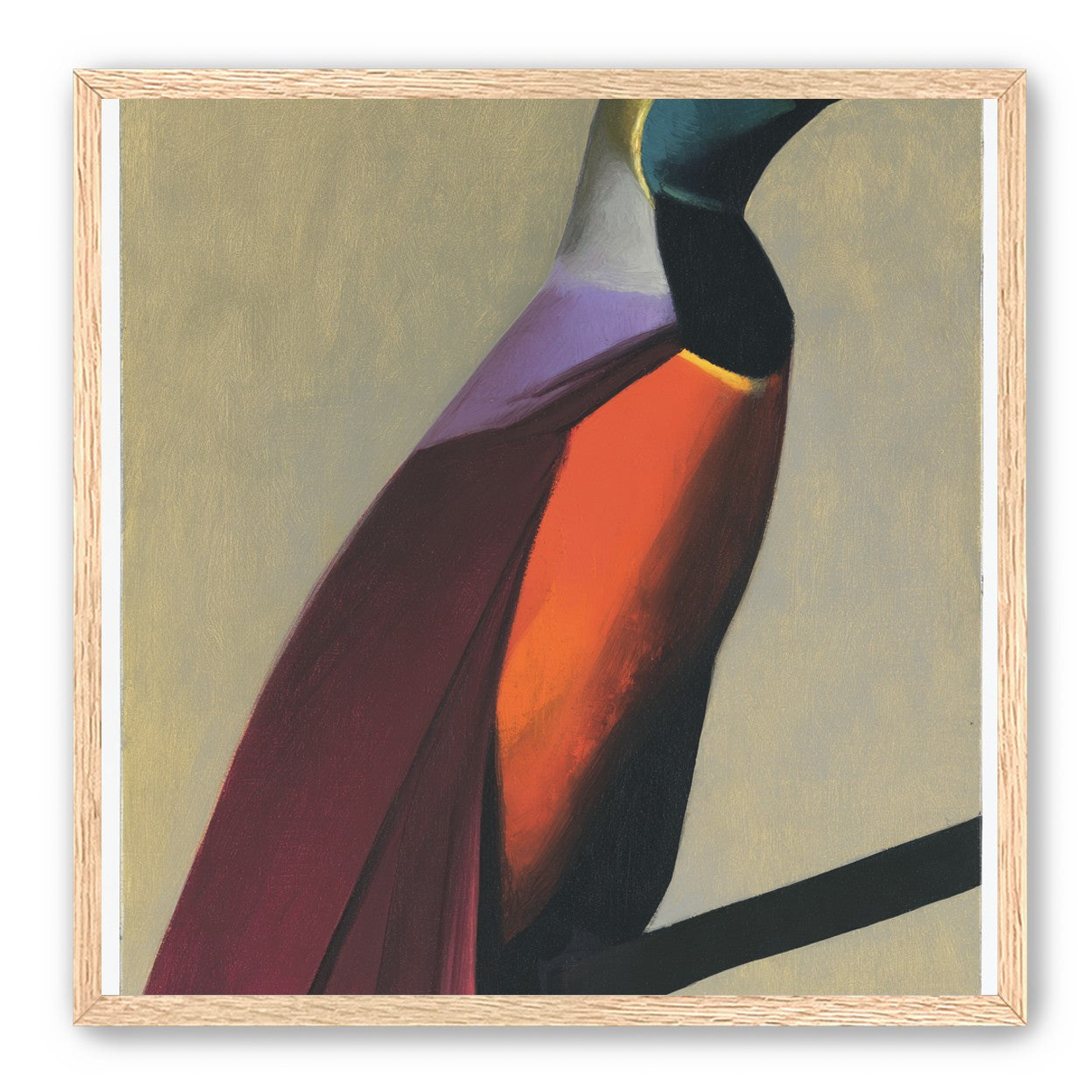 Bright bird on a branch