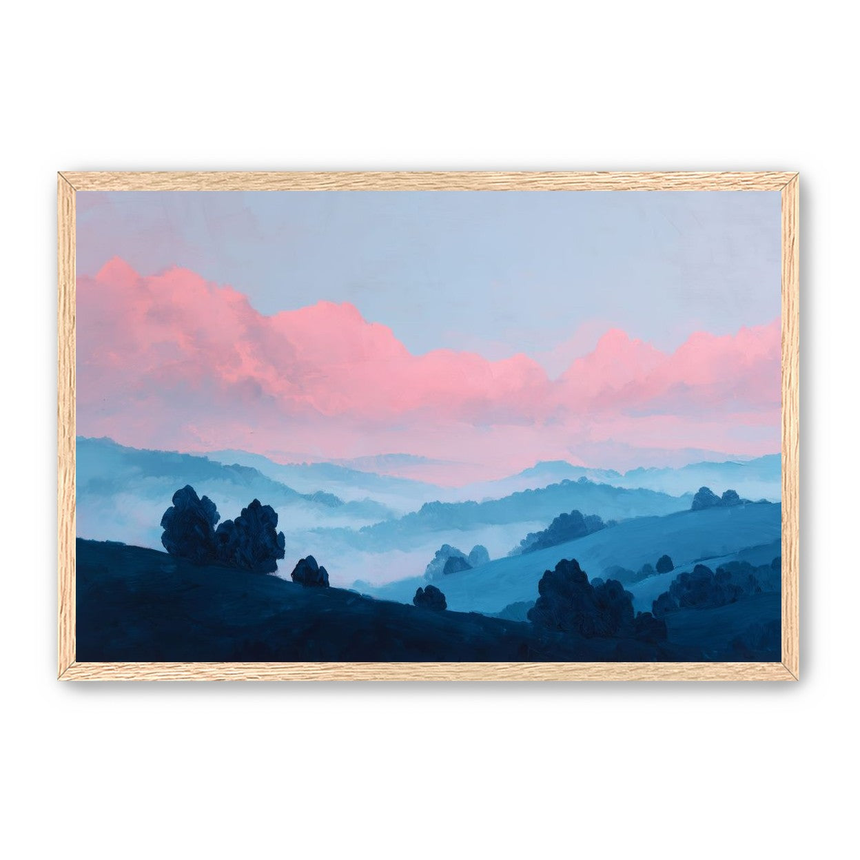 Pink Cloud Band Over Blue Ridges