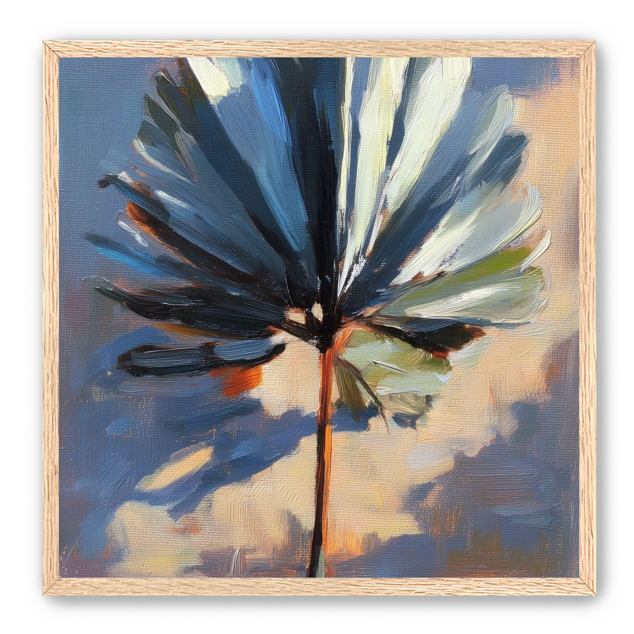 Veined Leaf in Thick Paint