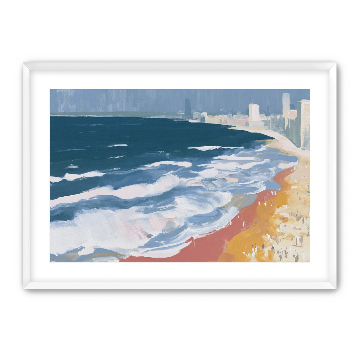 White surf along the city beach