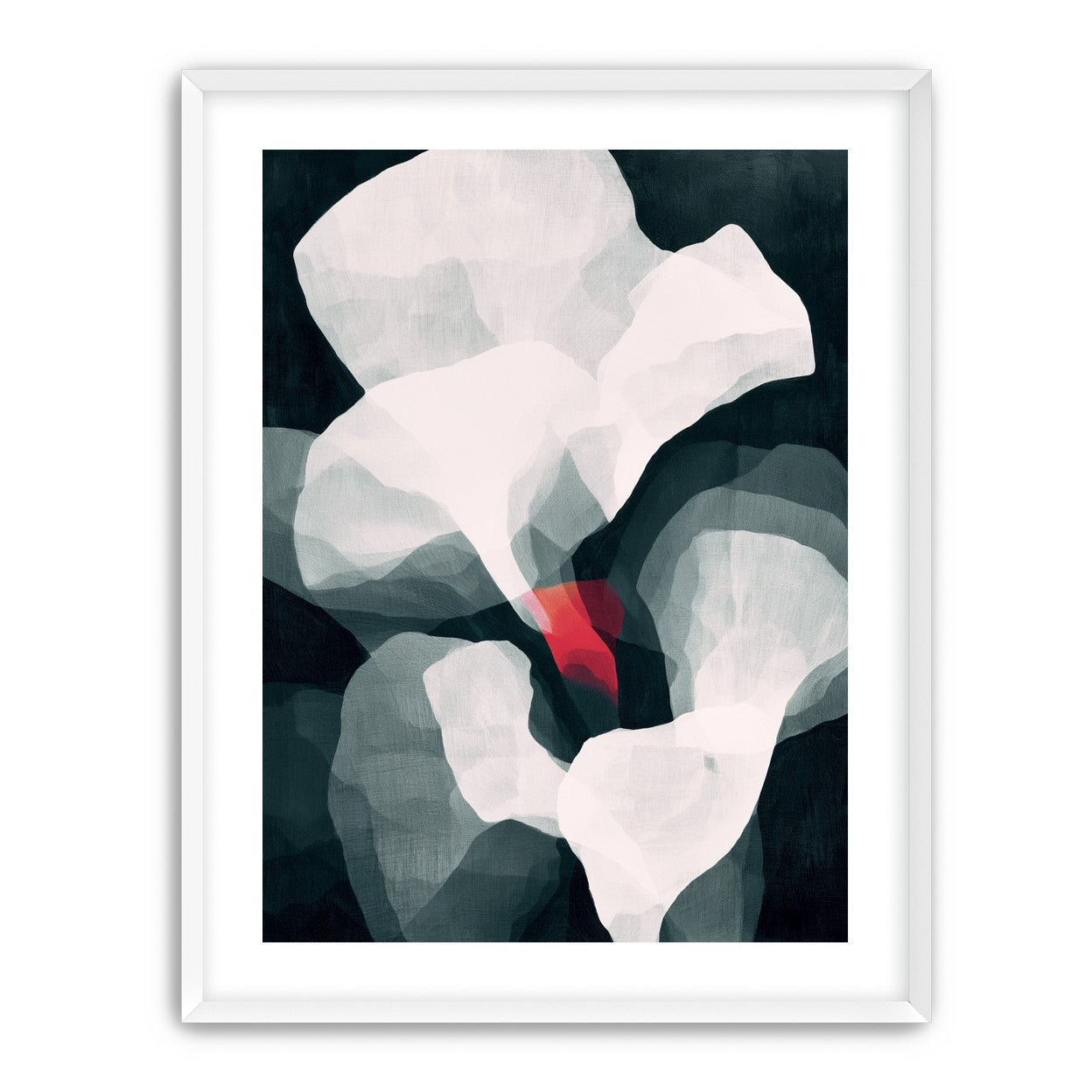 Red wedge among pale layers