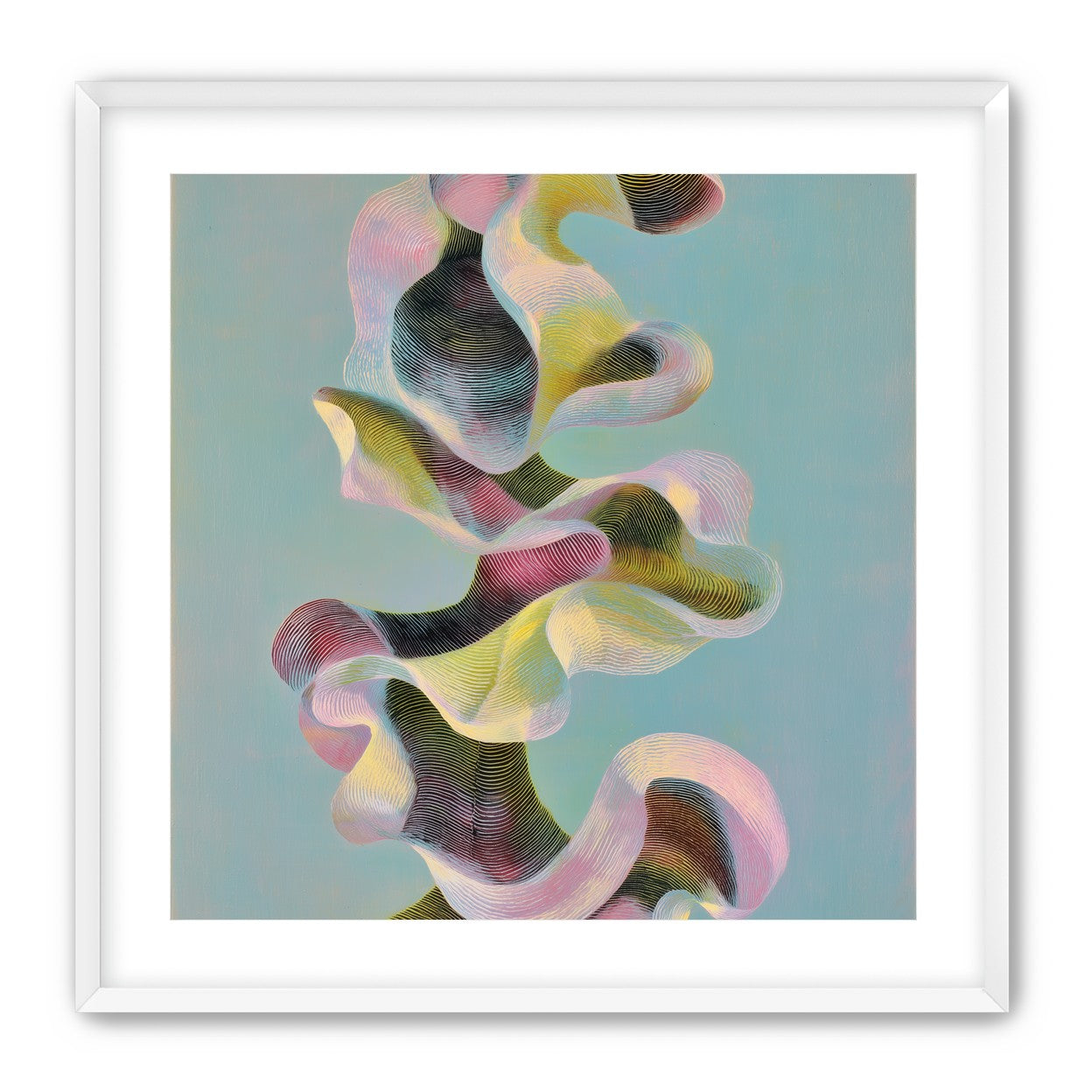 Folded ribbons in suspension