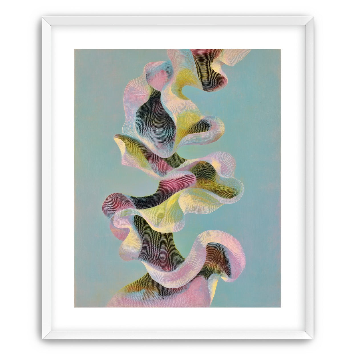 Folded ribbons in suspension