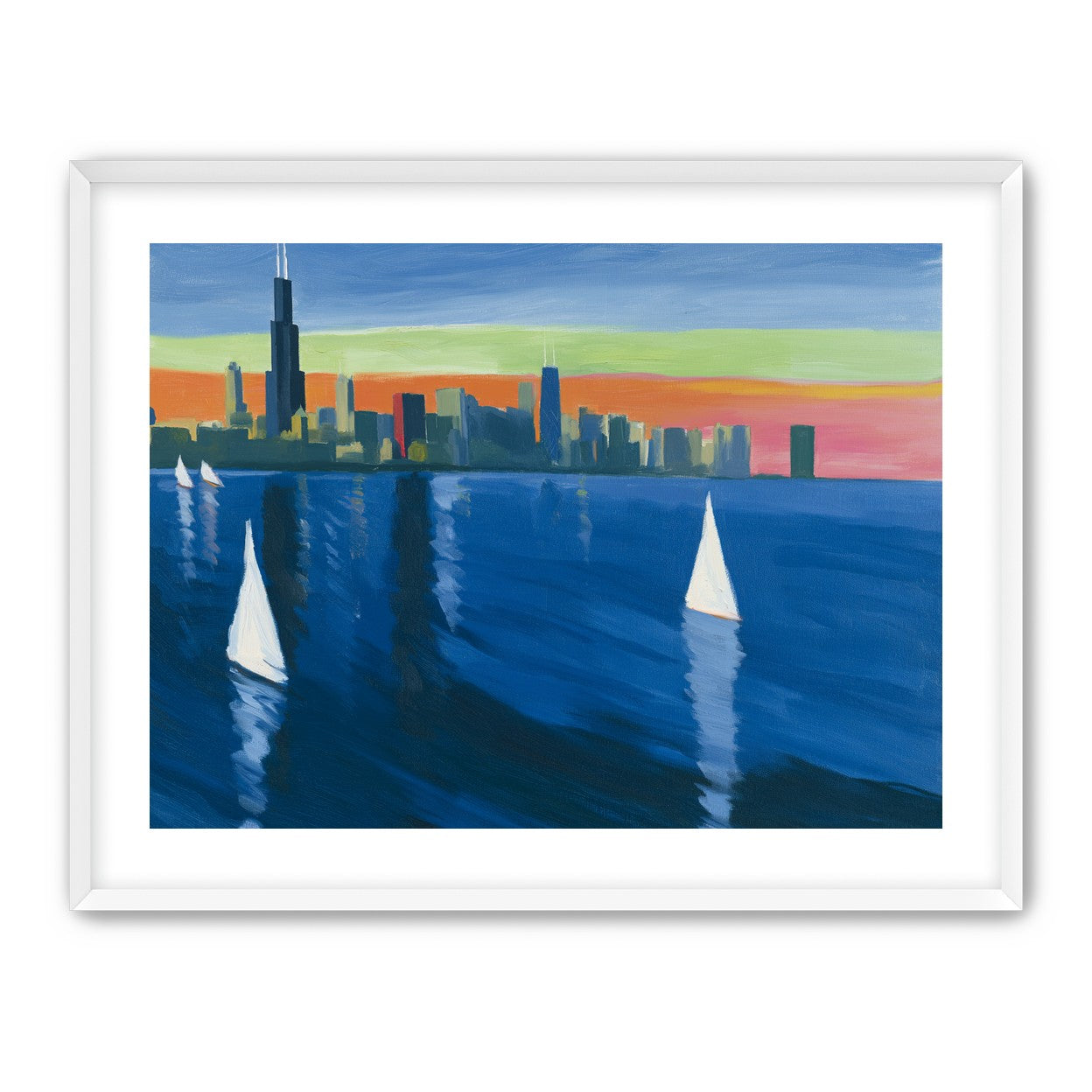 White sails against the skyline