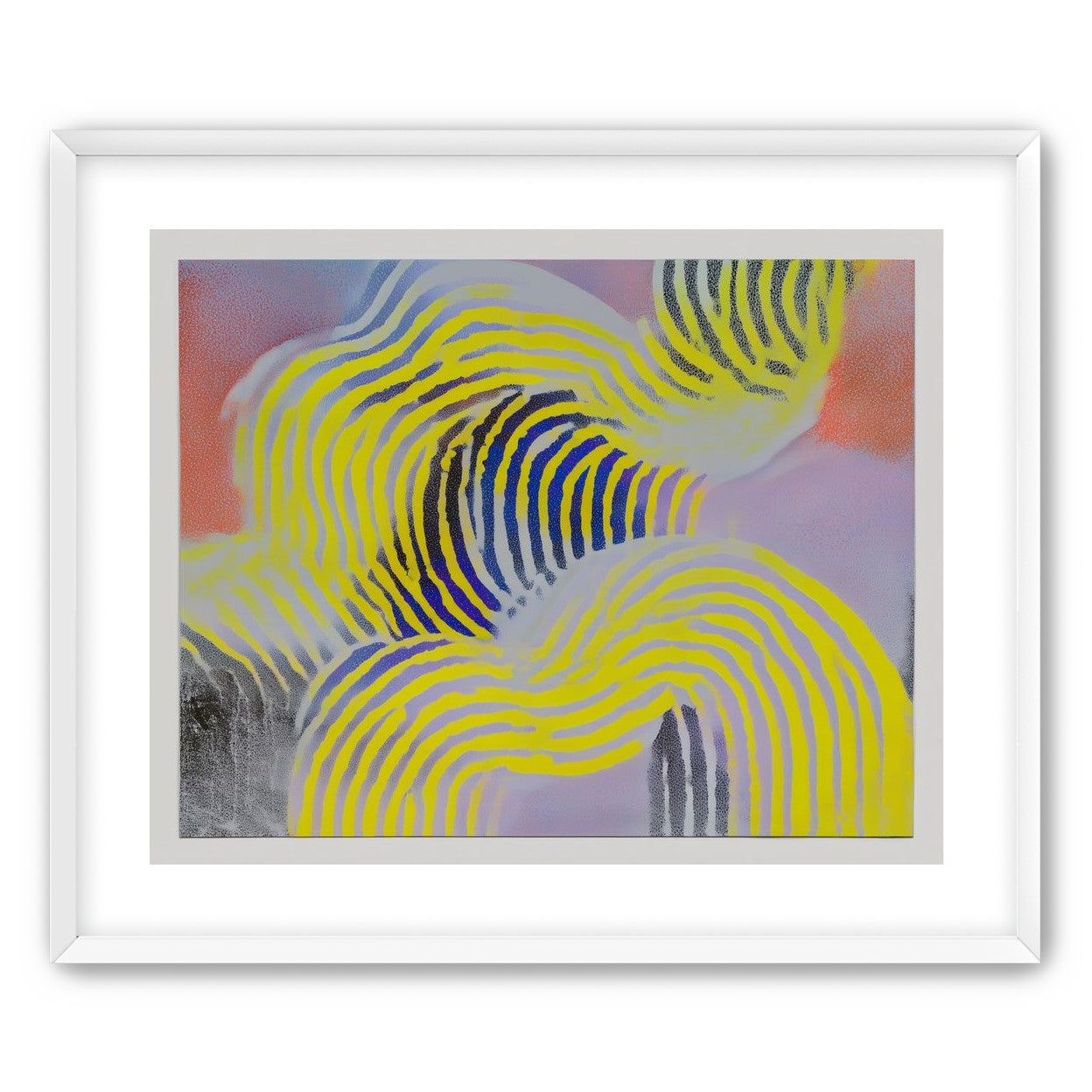 Yellow bends through violet