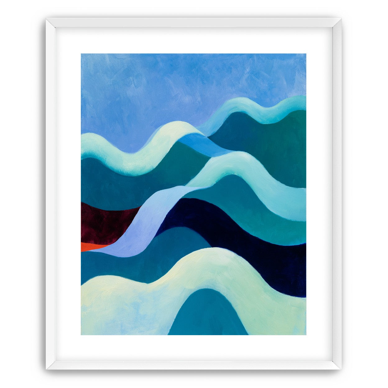 Pale bands across deep blue