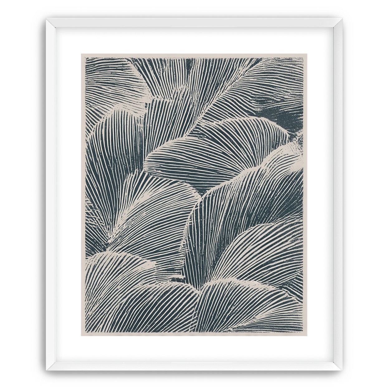 Palm fronds pressed together