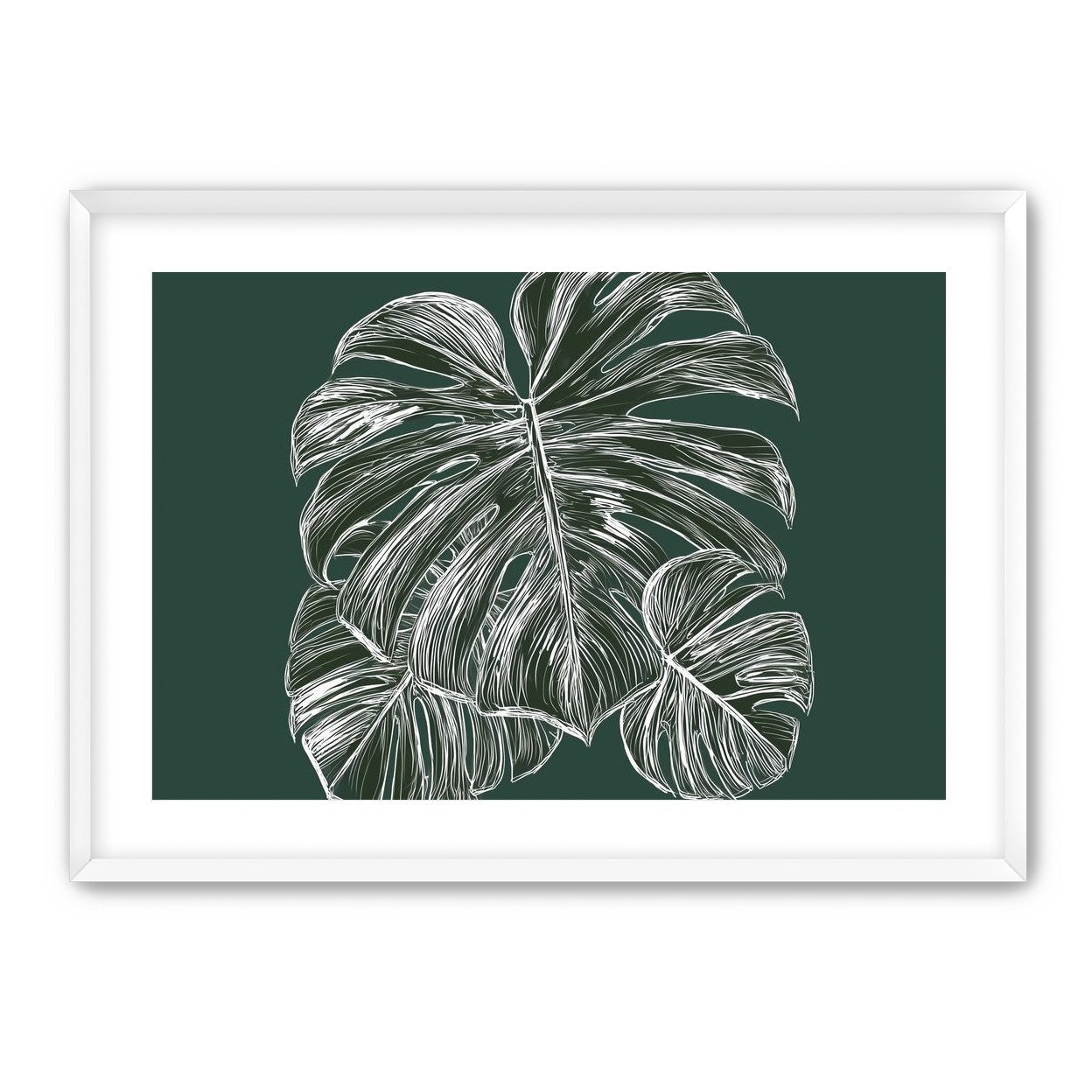 White veins on green field