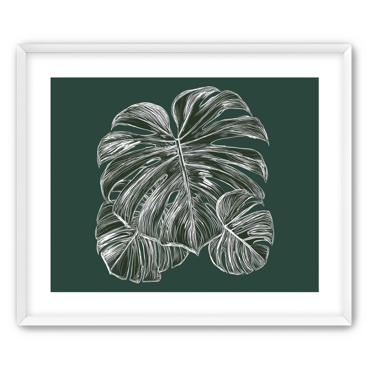 White veins on green field