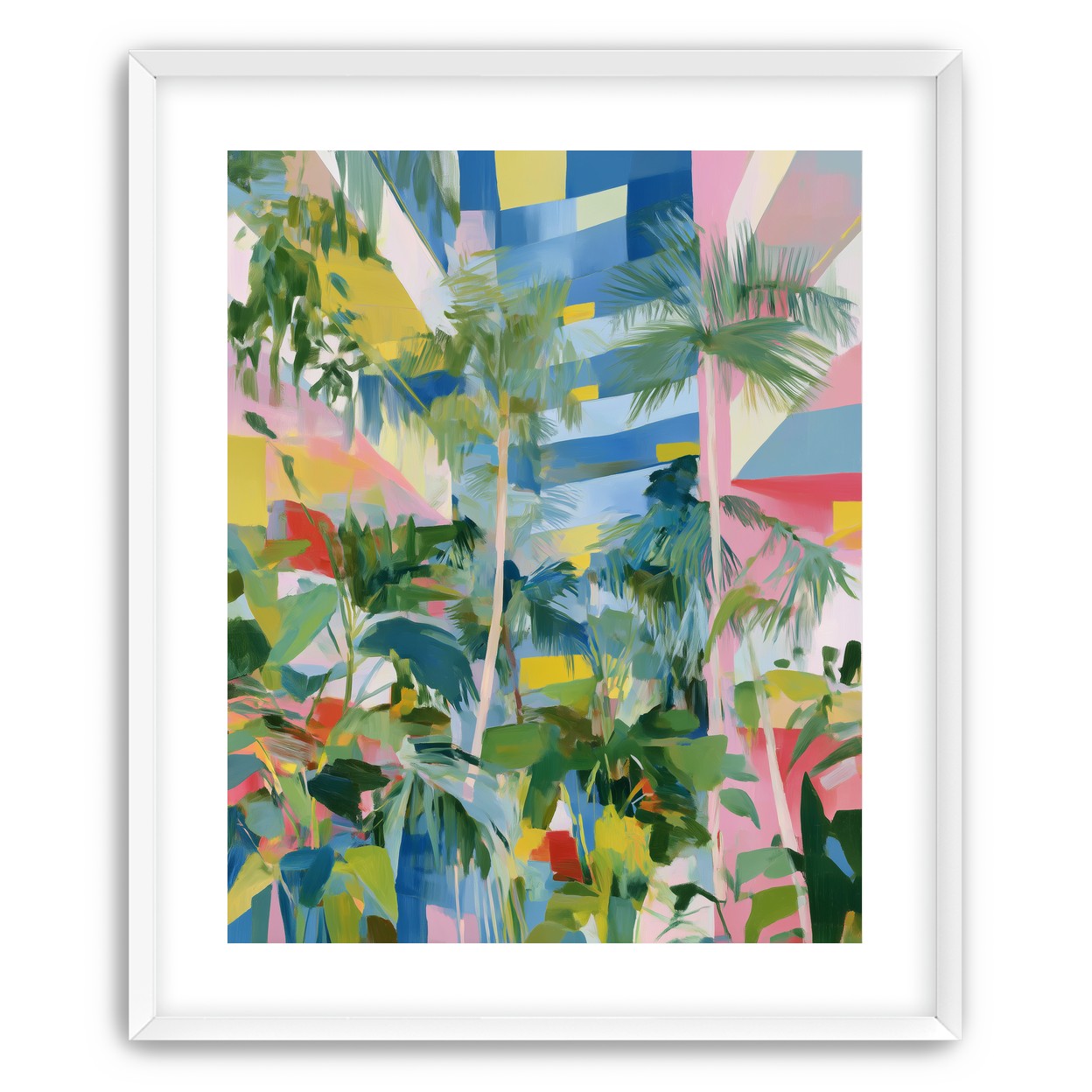 Palm shadows on color fields