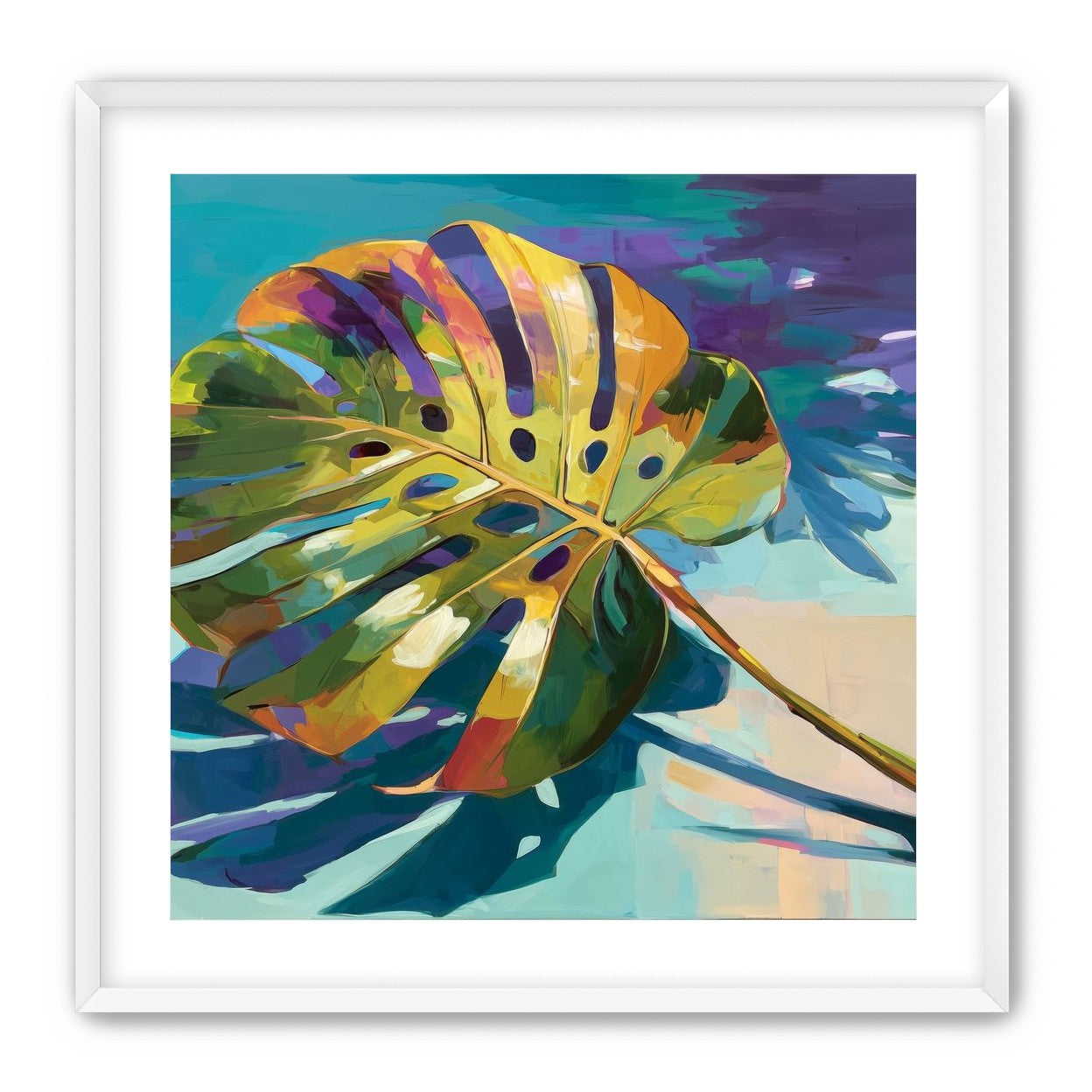 Palm Leaves in Layered Paint