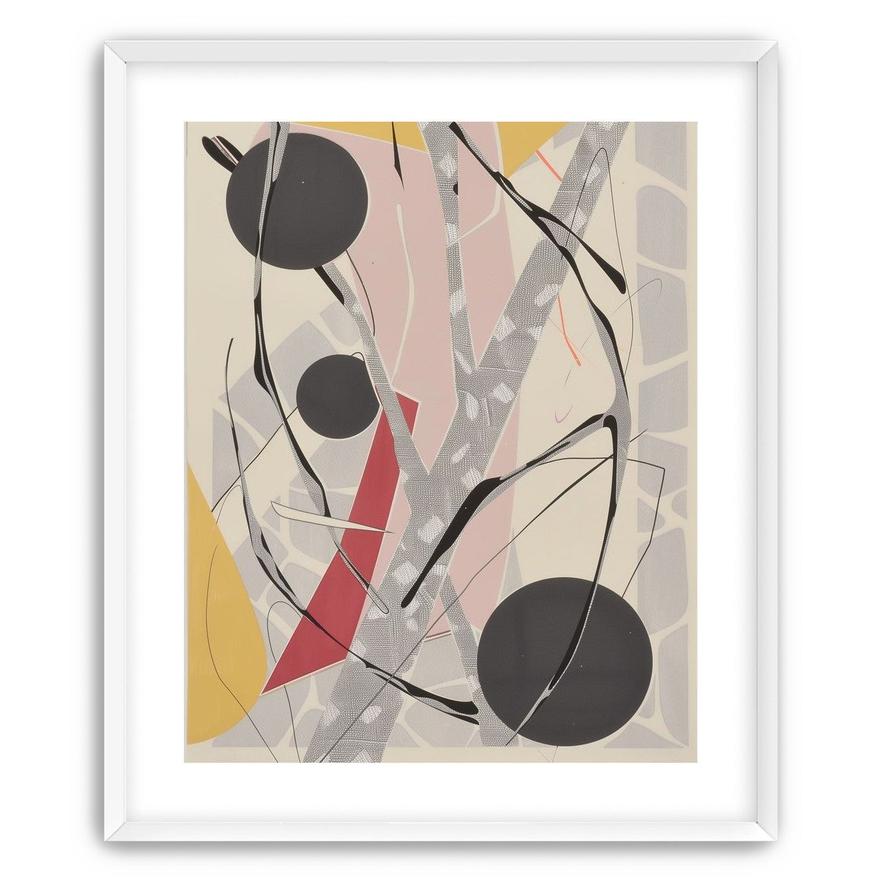 Layered circles with red wedge