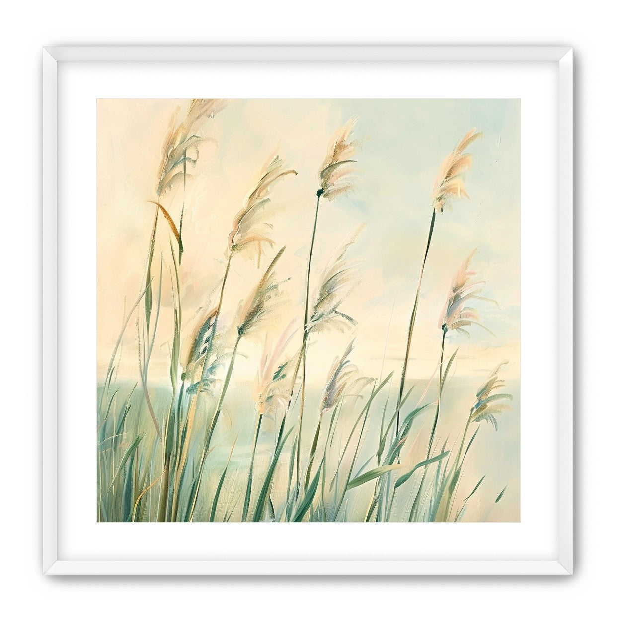 Peach light on reeds