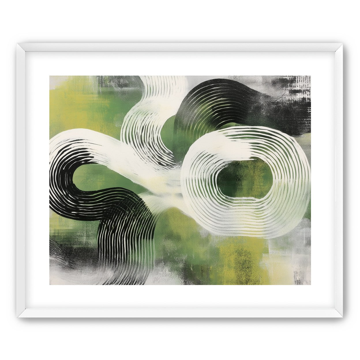 White arcs across green field