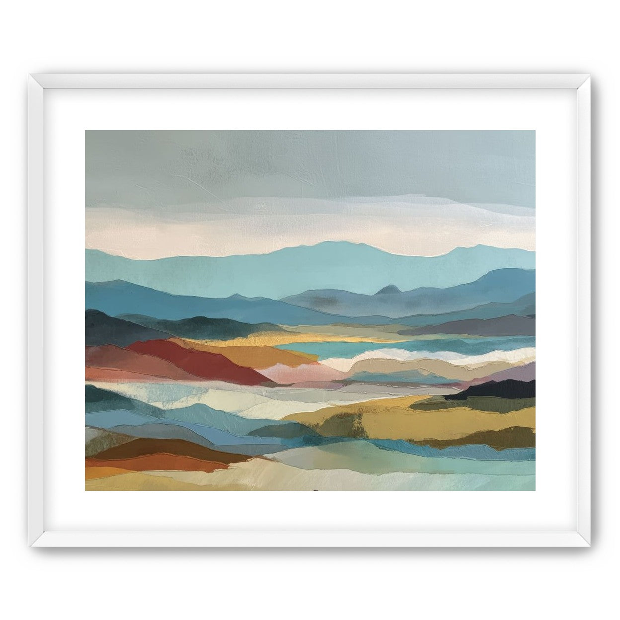 Layered Hills in Cool Bands