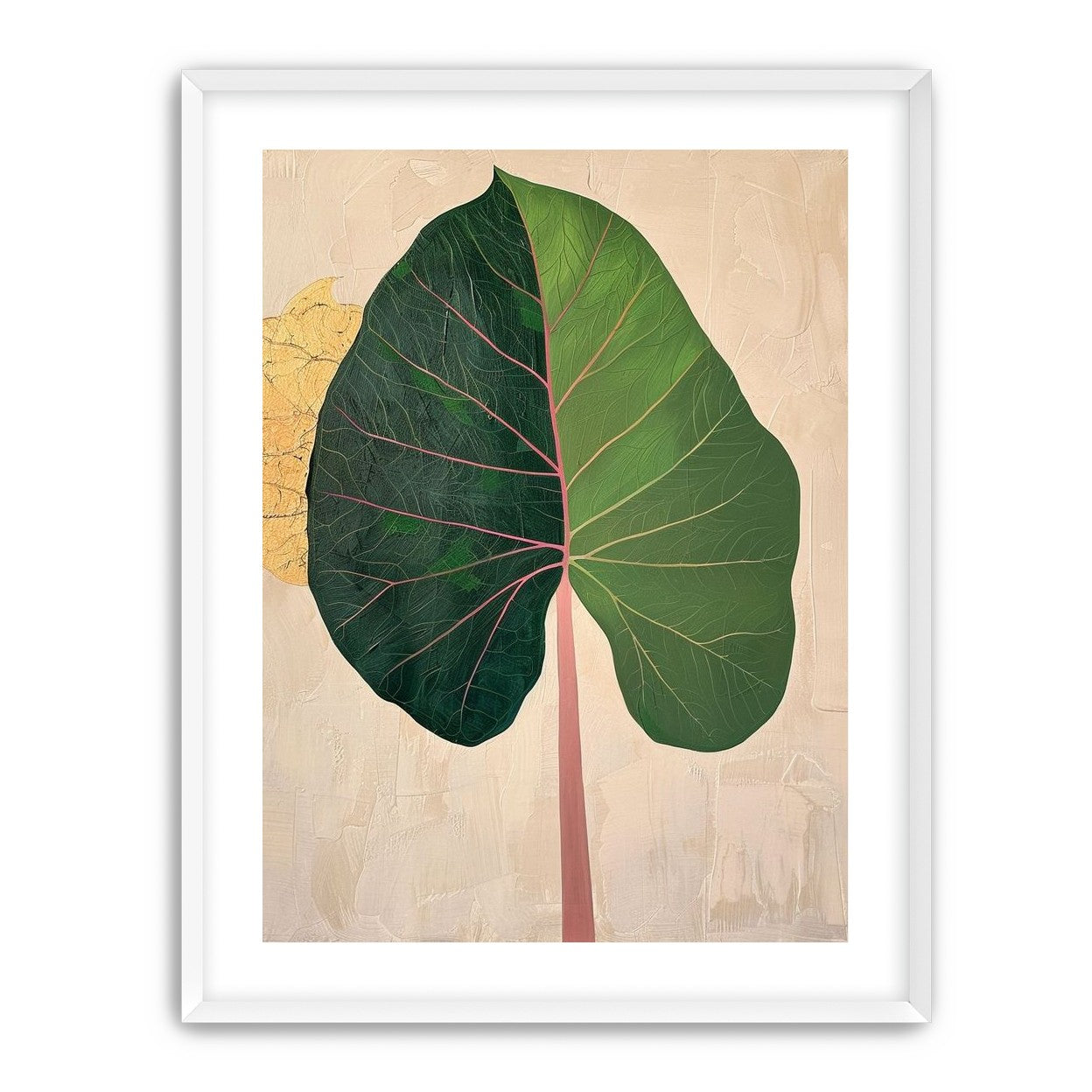 Split green leaf portrait