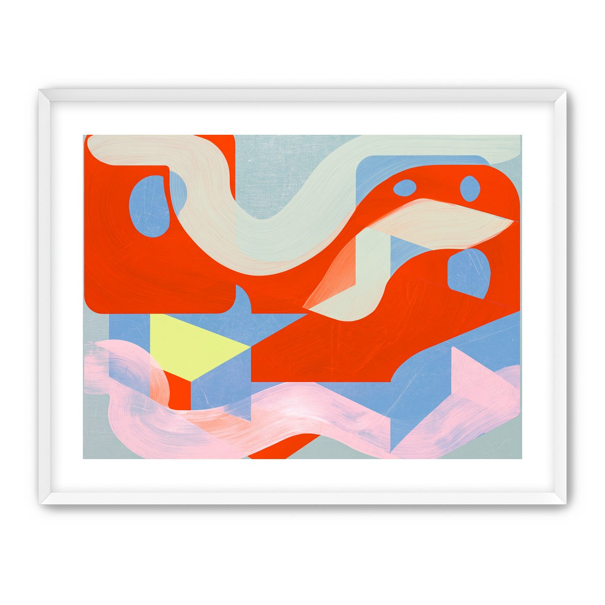 Pale sweep over red blocks