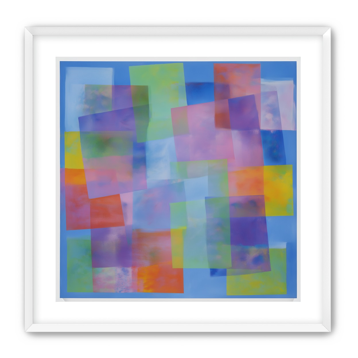 Blue field under shifting pastels