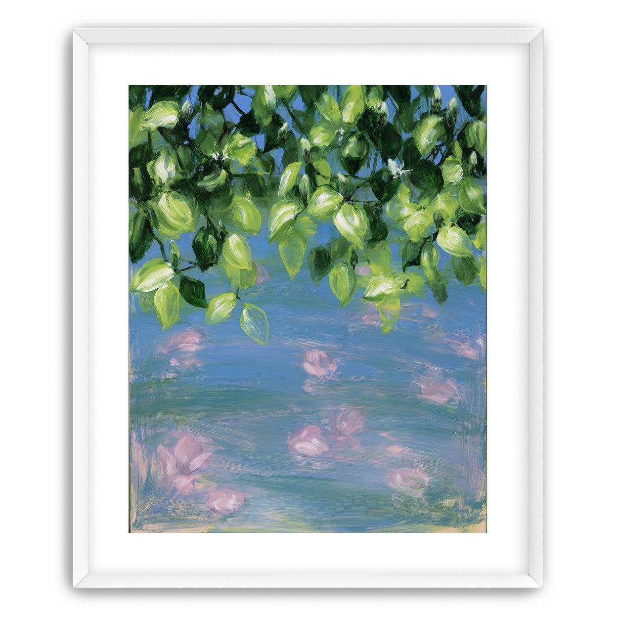 Petals under the leaves