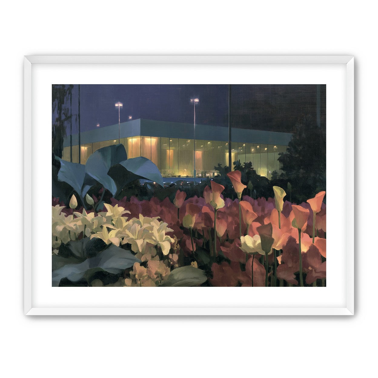 Calla lilies by the glass hall