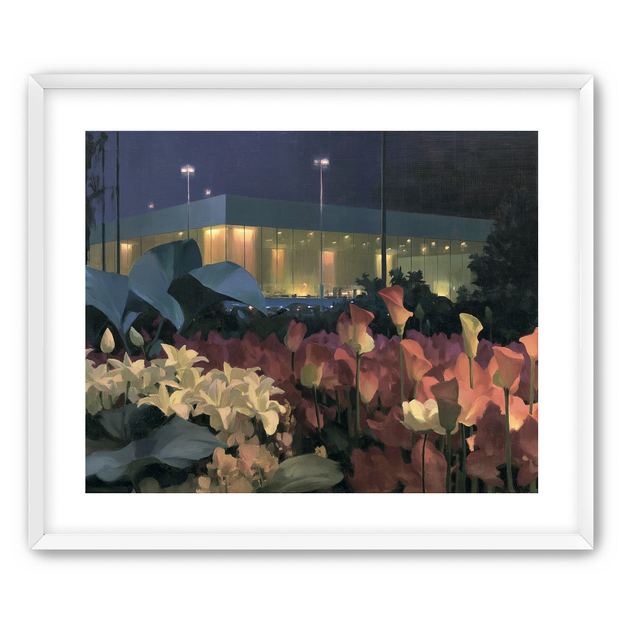 Calla lilies by the glass hall
