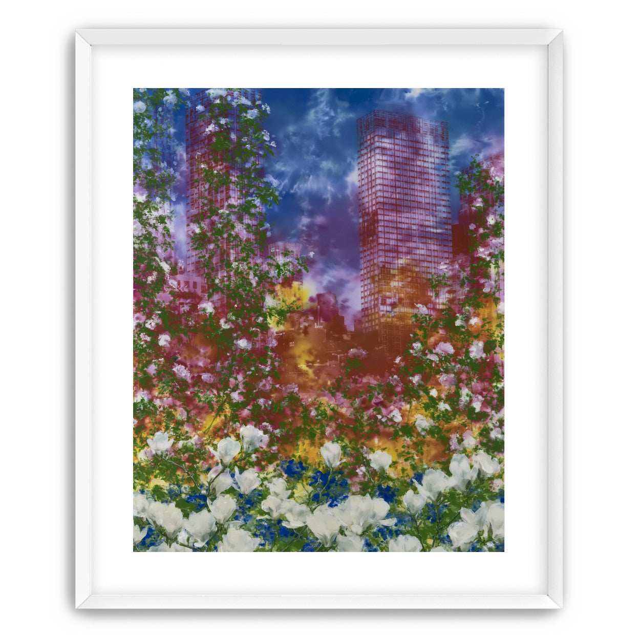 Flowers before storm towers