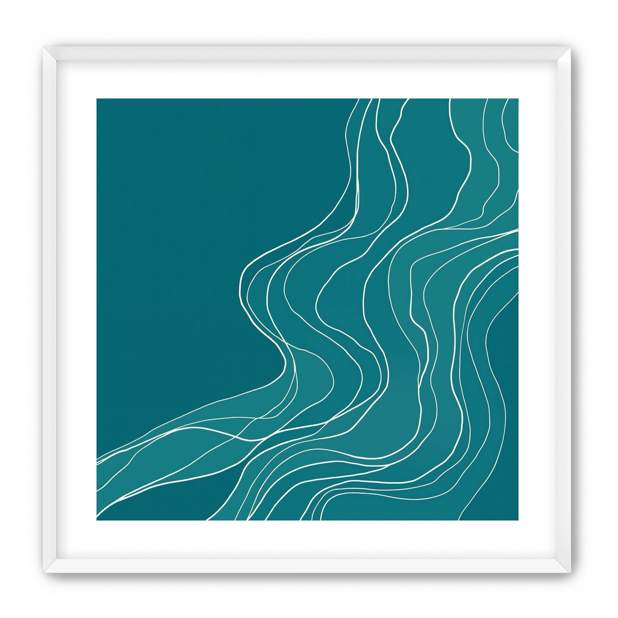 Ink Traced on Teal Surface