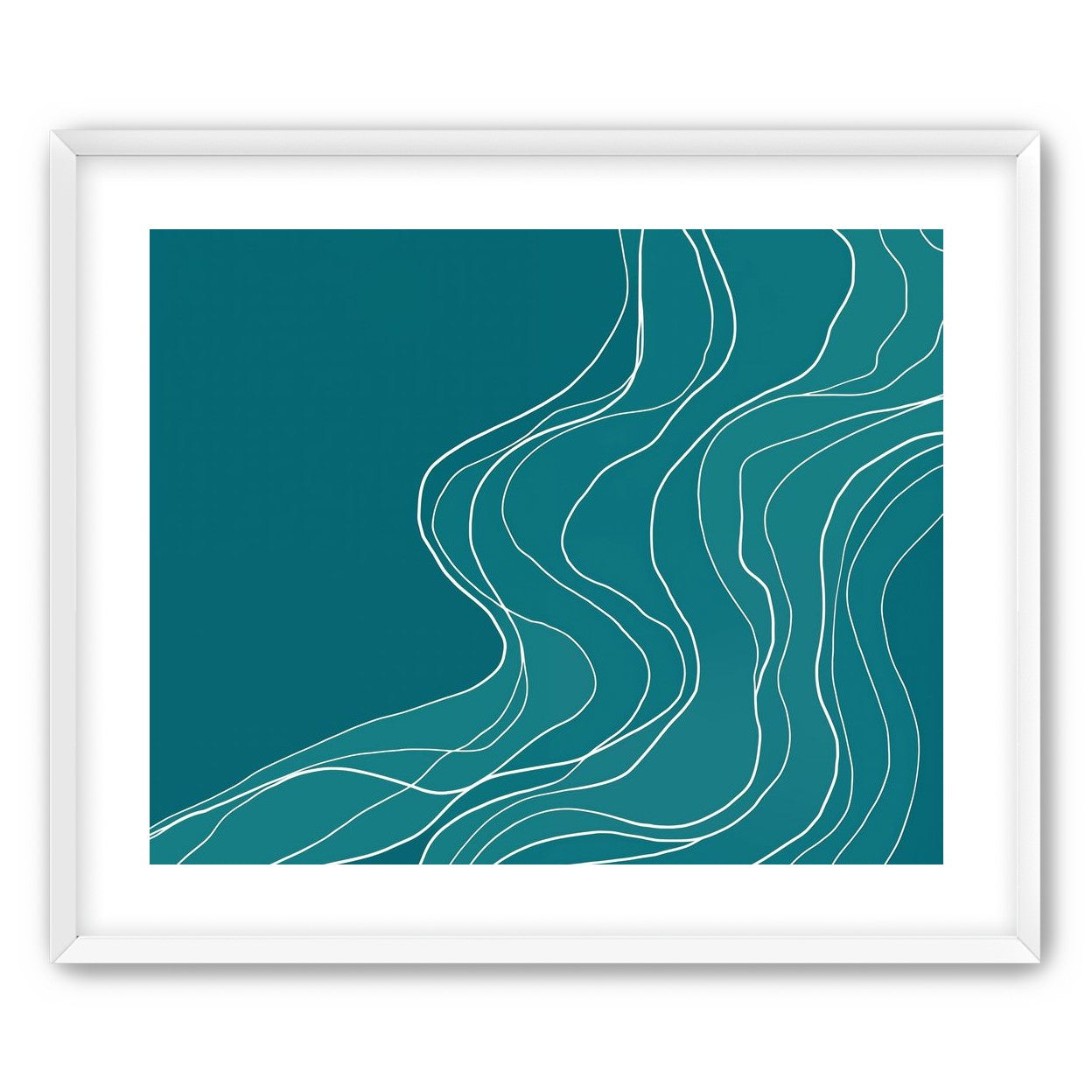 Ink Traced on Teal Surface