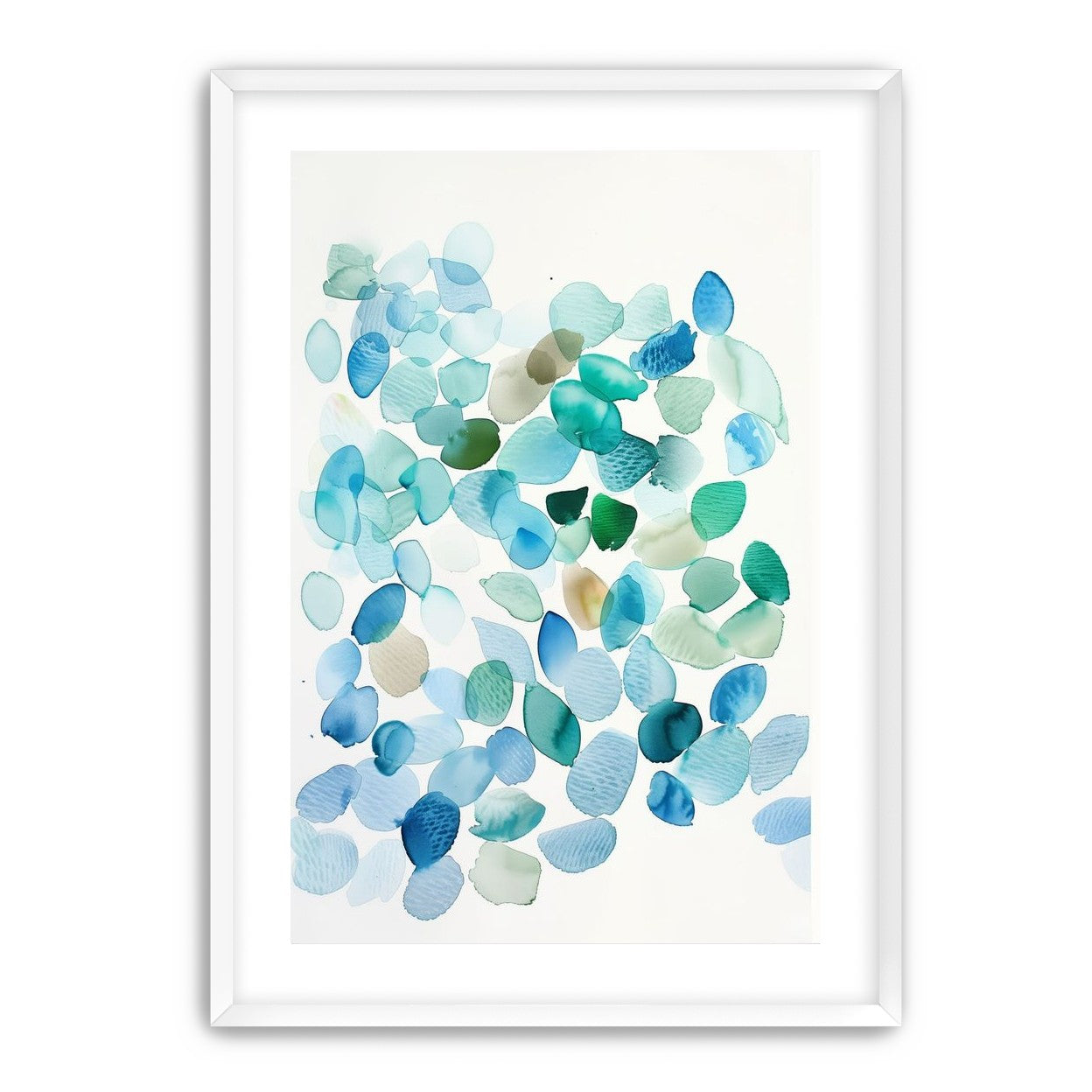 Blue and Green Petal Forms