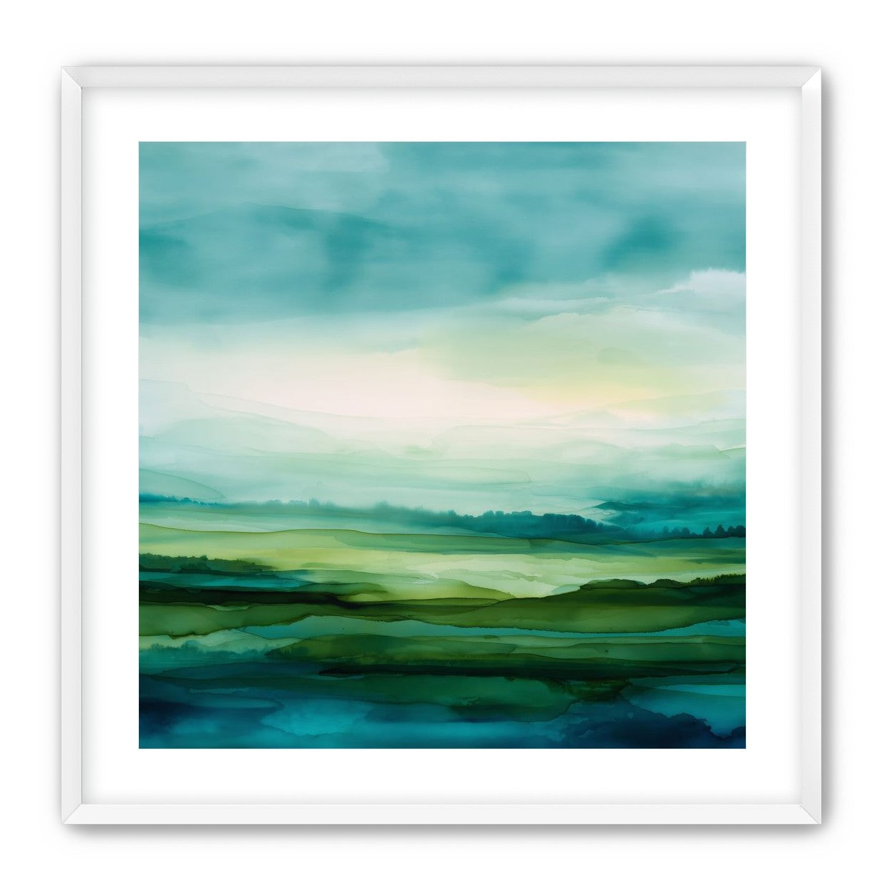 Emerald Bleeding into Teal