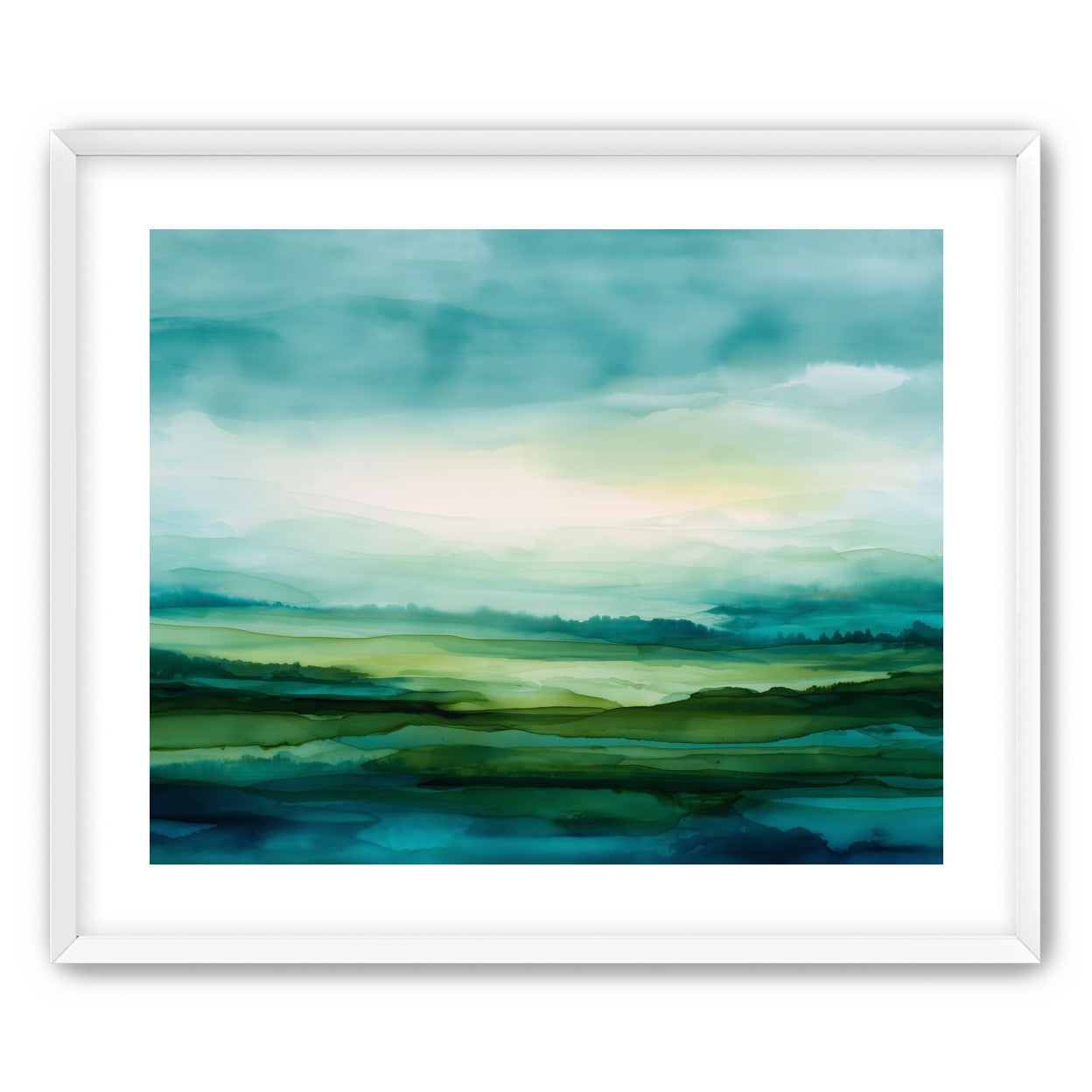 Emerald Bleeding into Teal