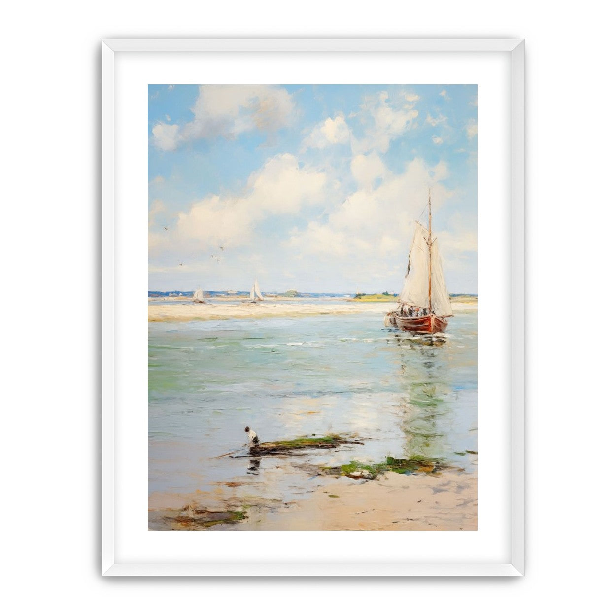 Sailboats at Peaceful Dawn
