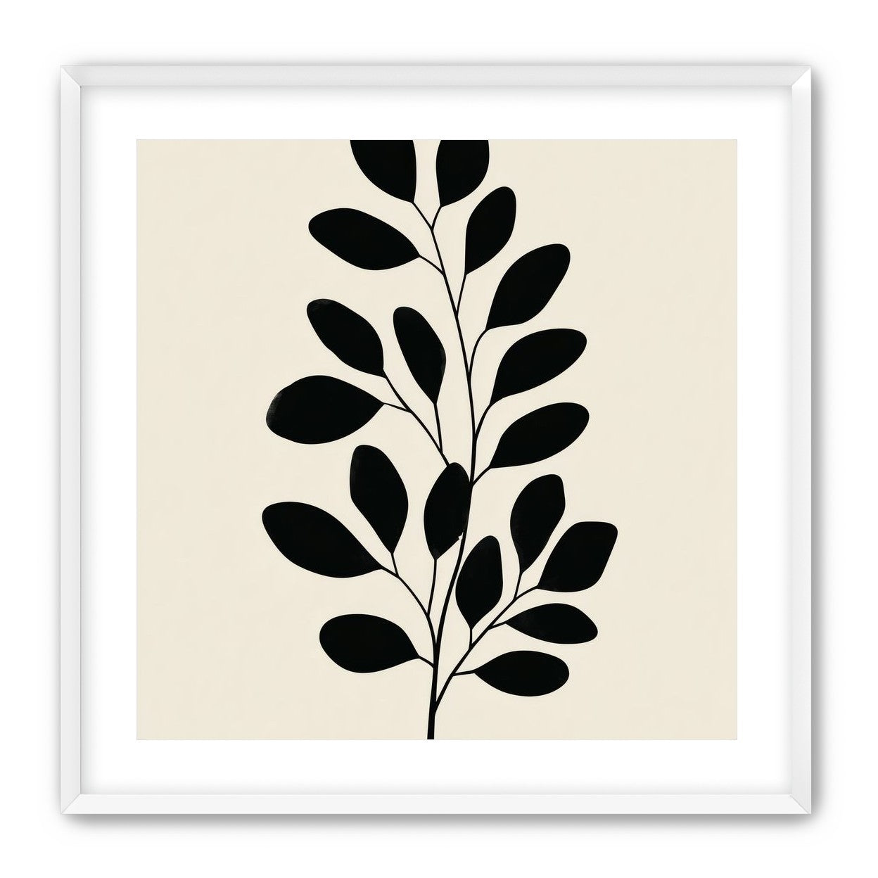 Plant Cutout on Cream