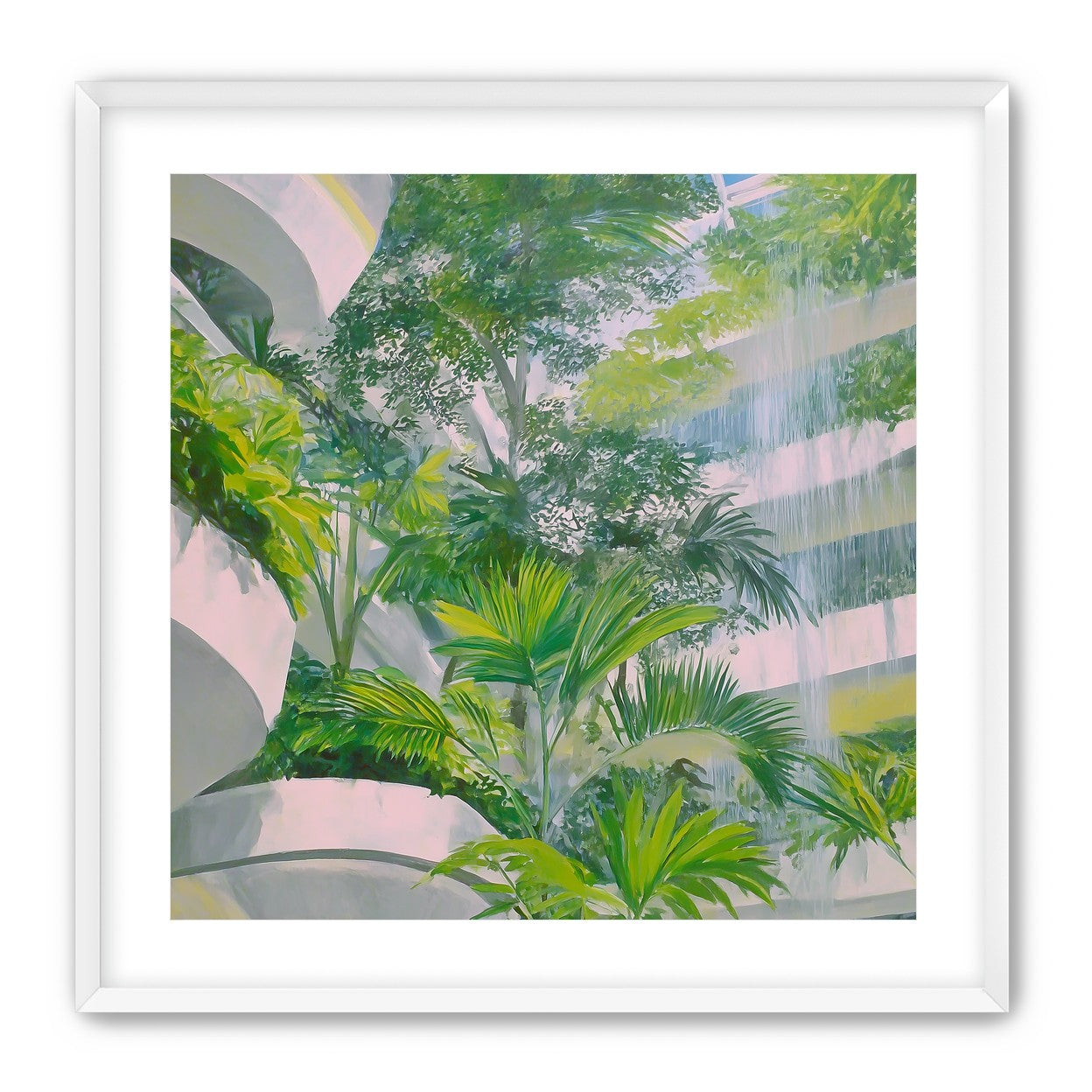 Palms beneath the skylight