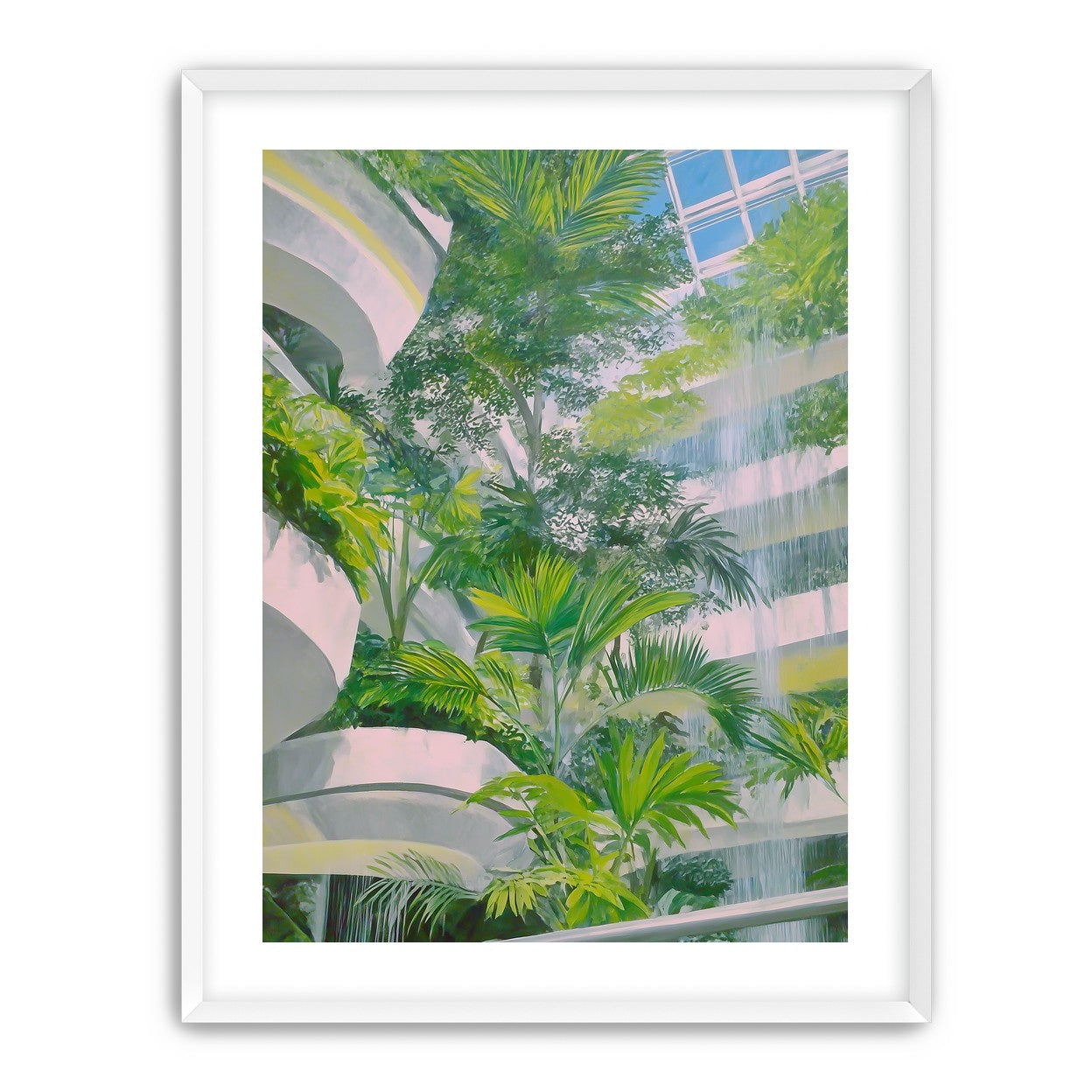 Palms beneath the skylight