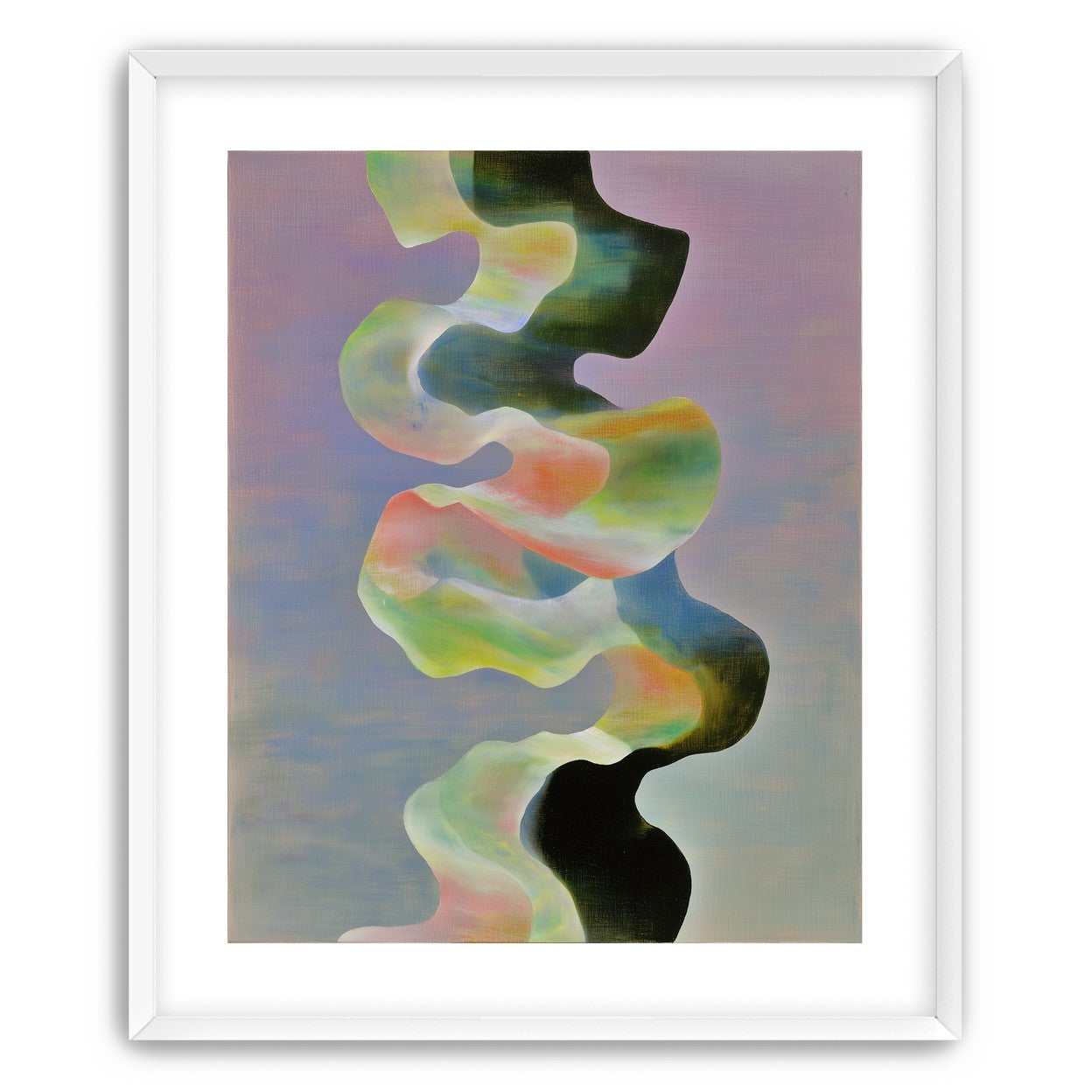 Twisting painted ribbon bands