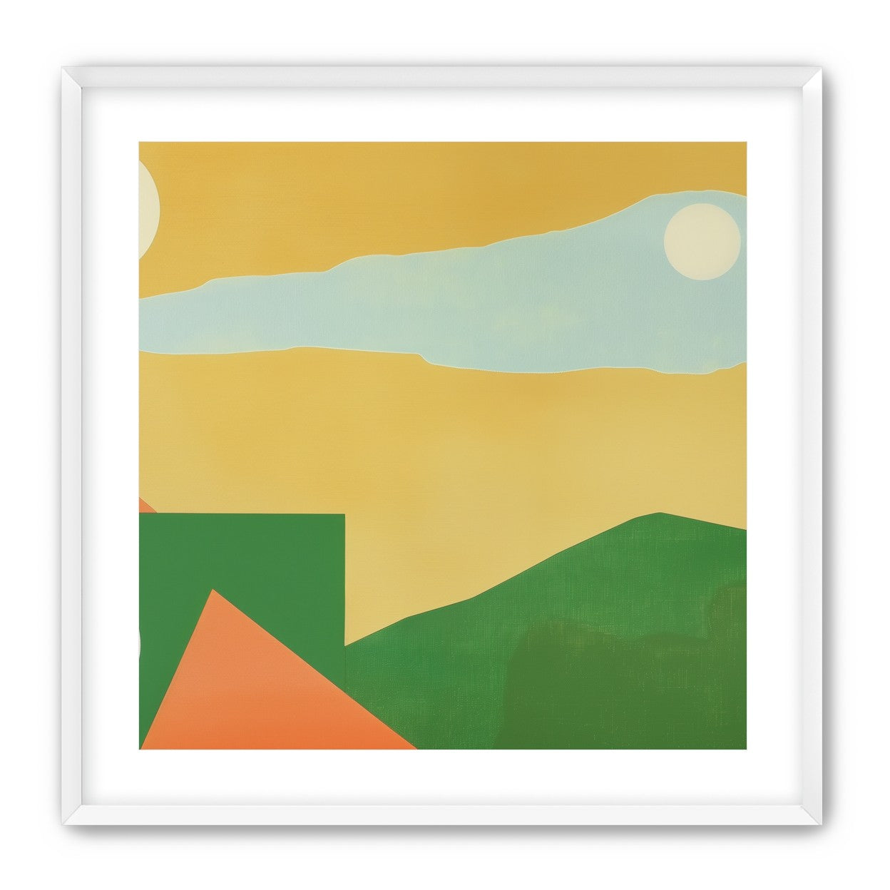 Two suns in yellow sky