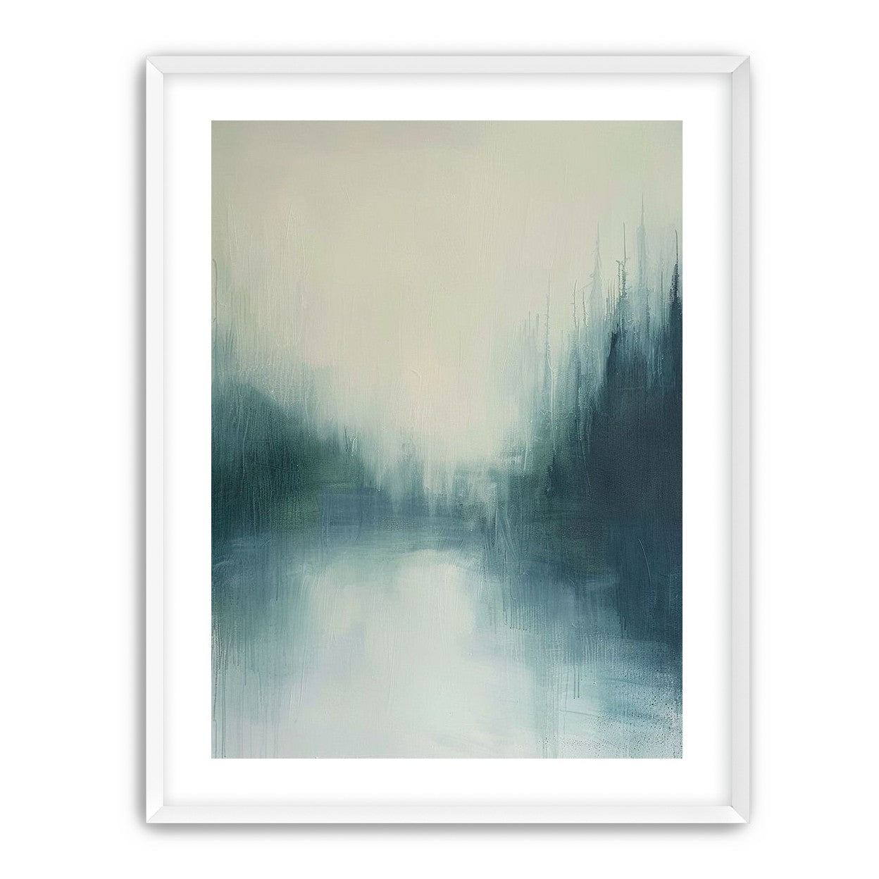 Pale sun over still water