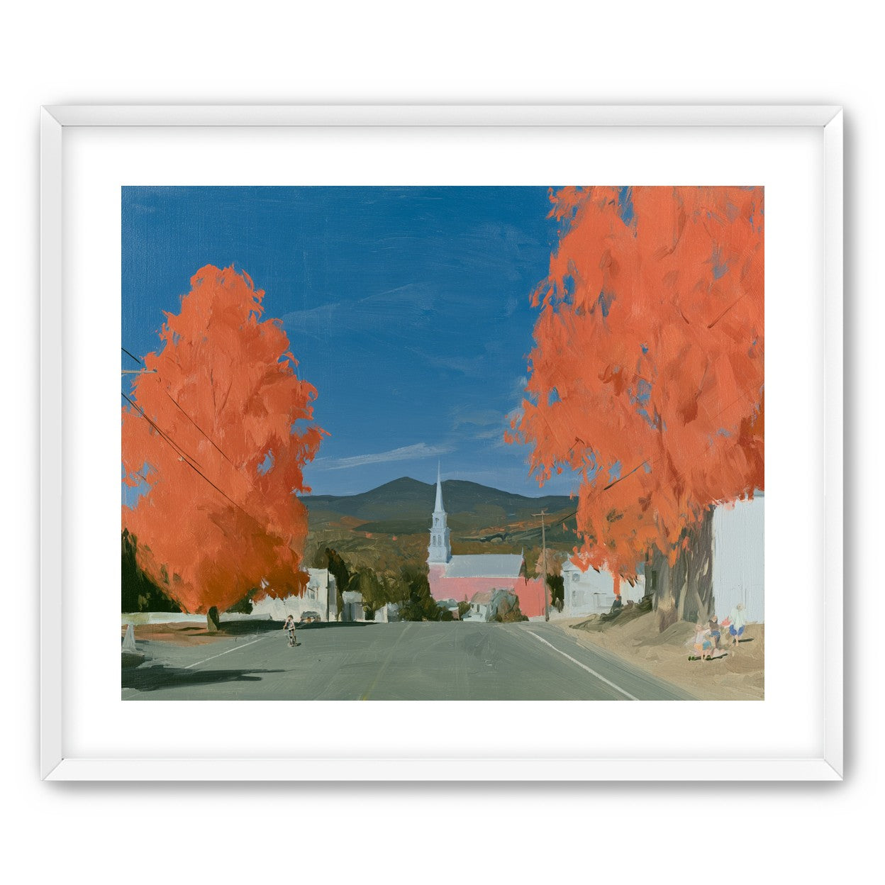 Orange trees over the steeple road