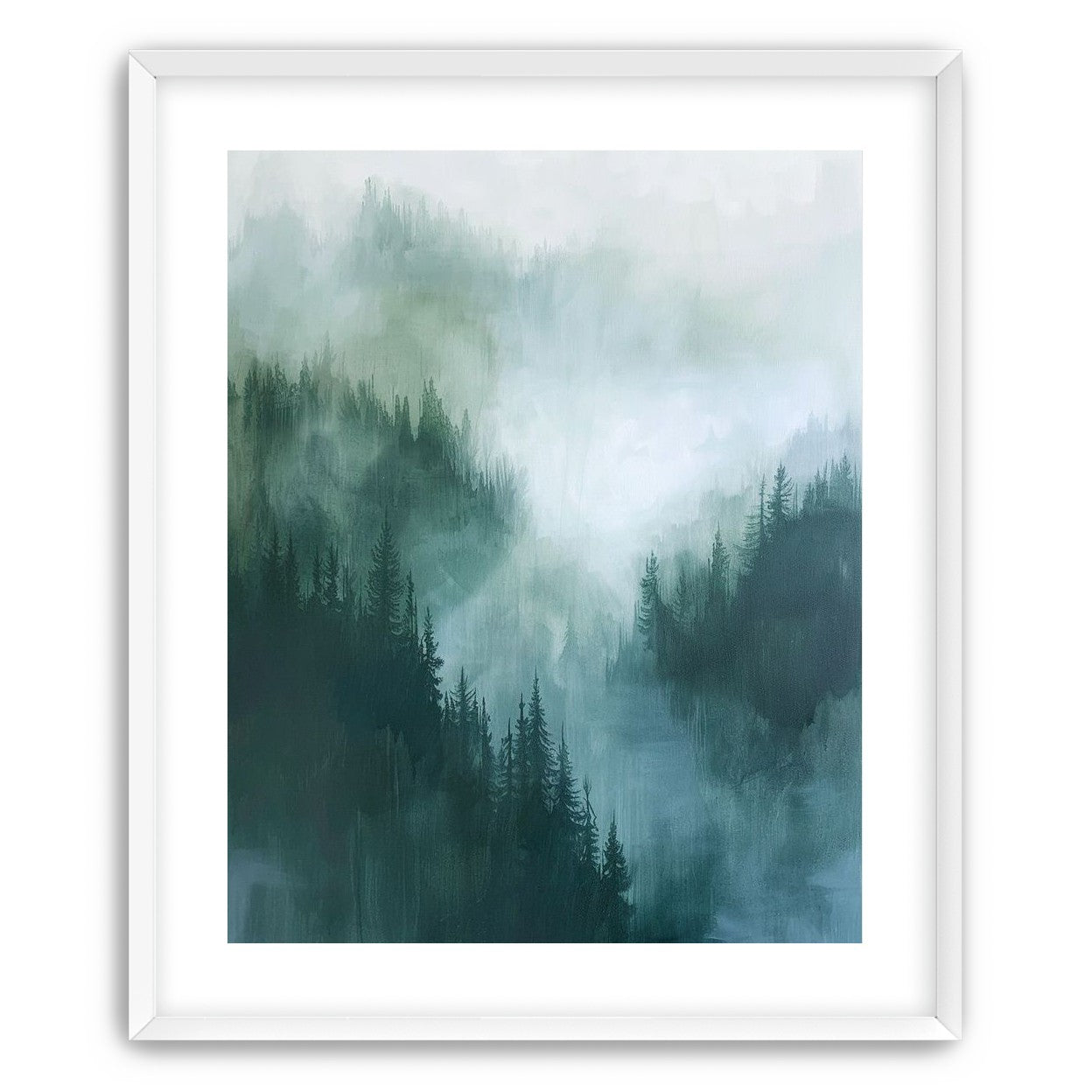 Mist caught in the pines